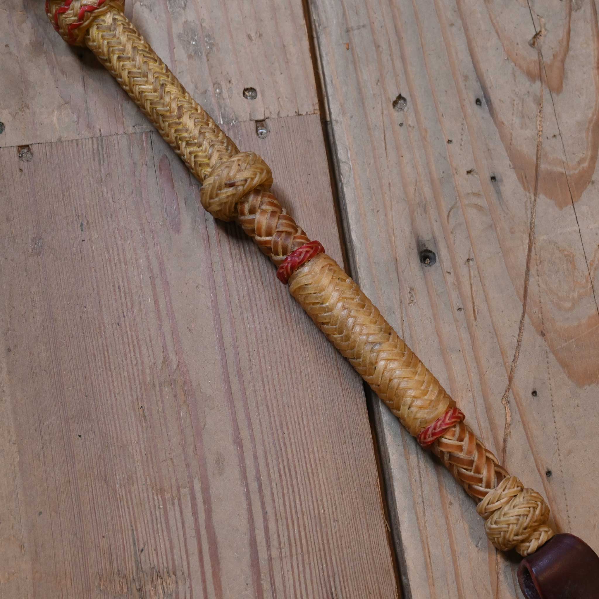 27" Bronc Willoughby Braided Rawhide Quirt - Image 3