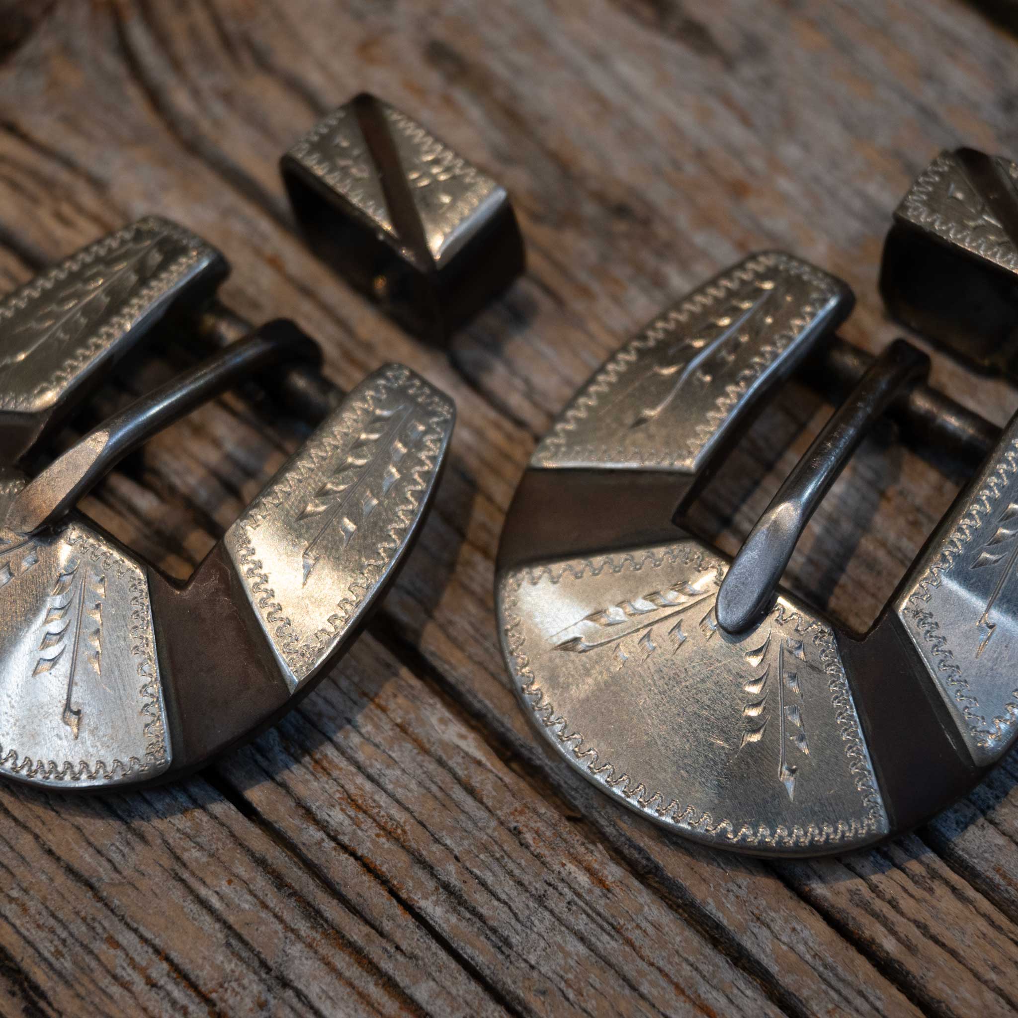 5/8" Jeff Payne Silver Mounted Headstall Buckle Set - Image 2