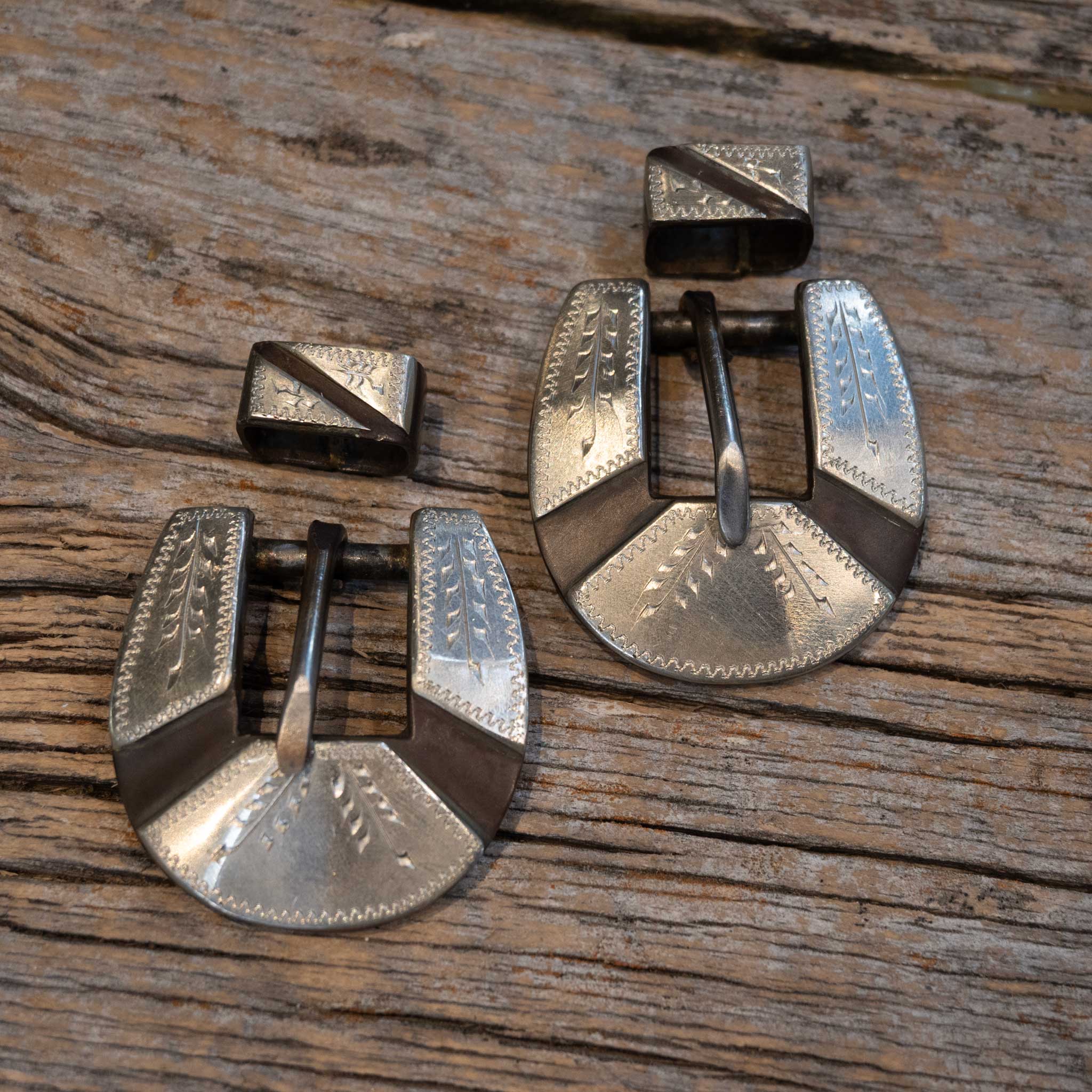5/8" Jeff Payne Silver Mounted Headstall Buckle Set - Image 3