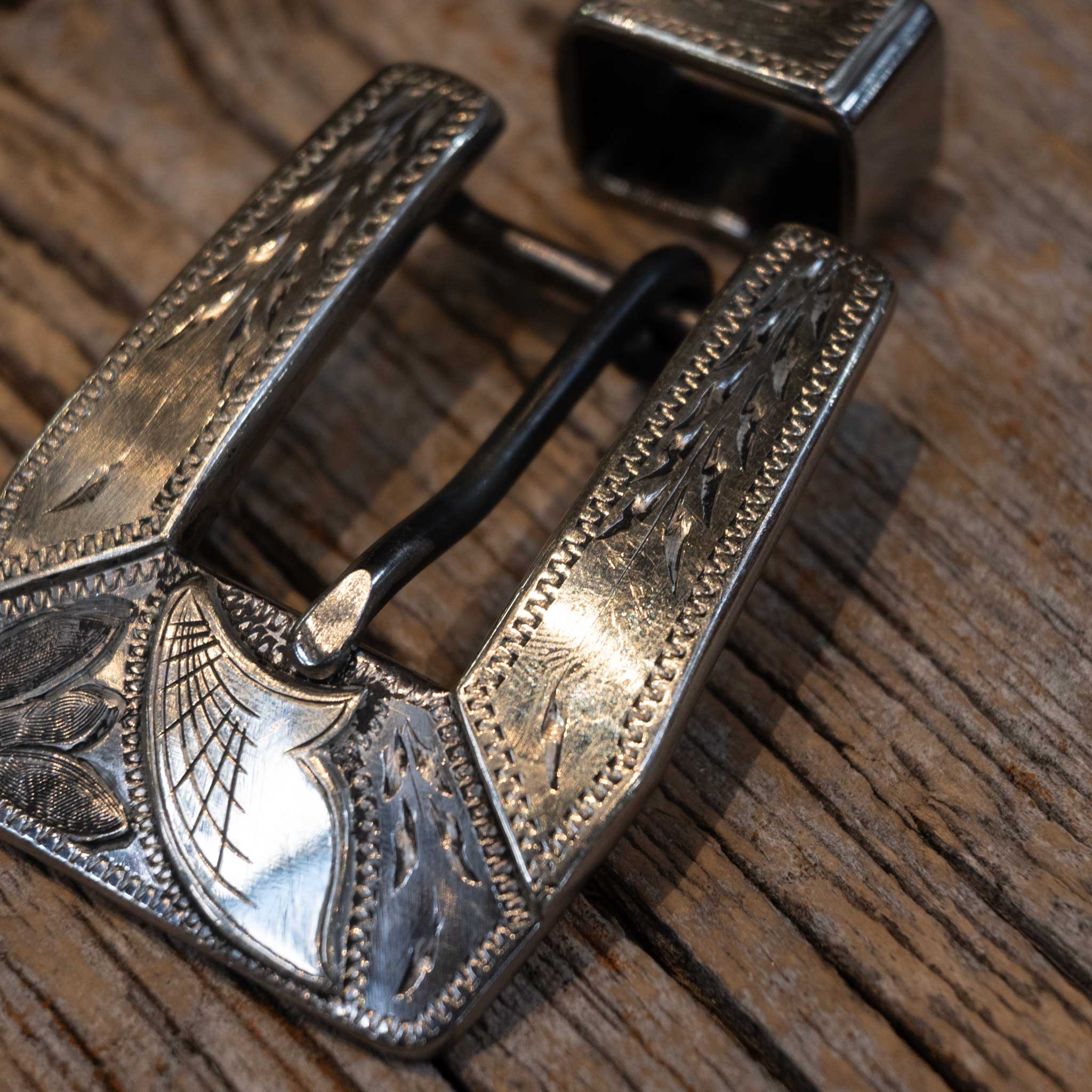 3/4" Reid Jones Silver Mounted 2 Piece Headstall Buckle - Image 3