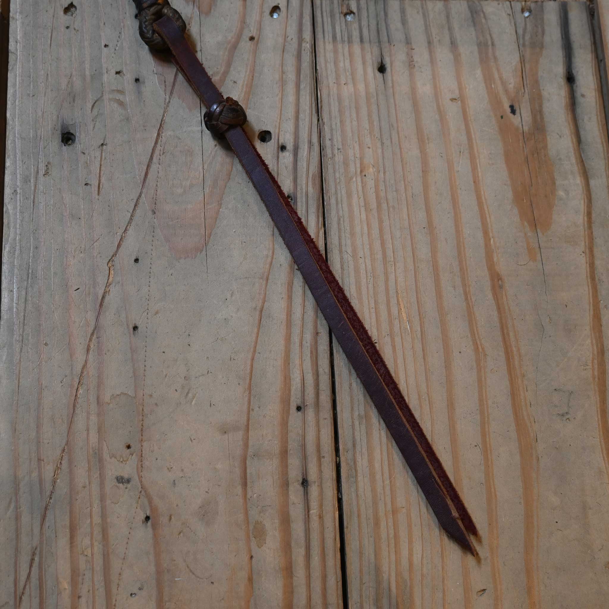 31 1/2" Braided Leather Quirt - Image 2