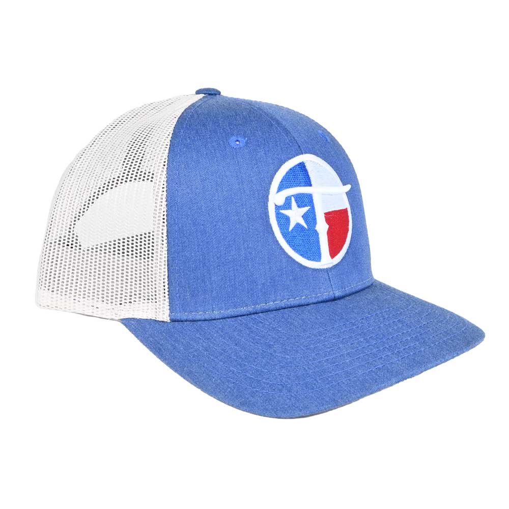 Teskey's 3D Texas Flag Circle T Logo Cap - Blue/Grey - Image 2