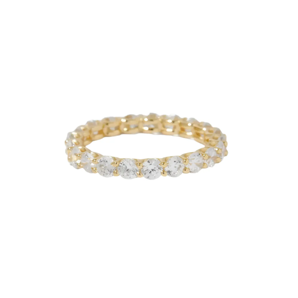 Gold Studded Eternity Band