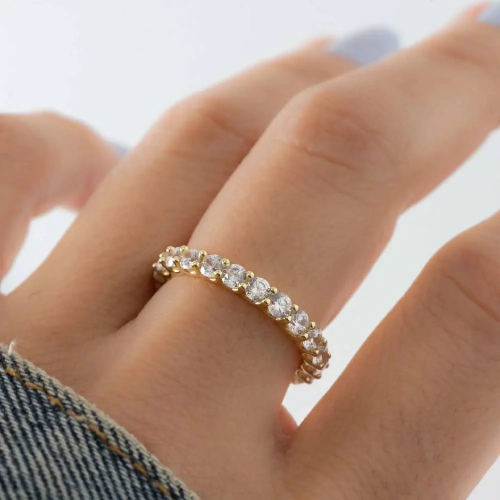 Gold Studded Eternity Band - Image 2