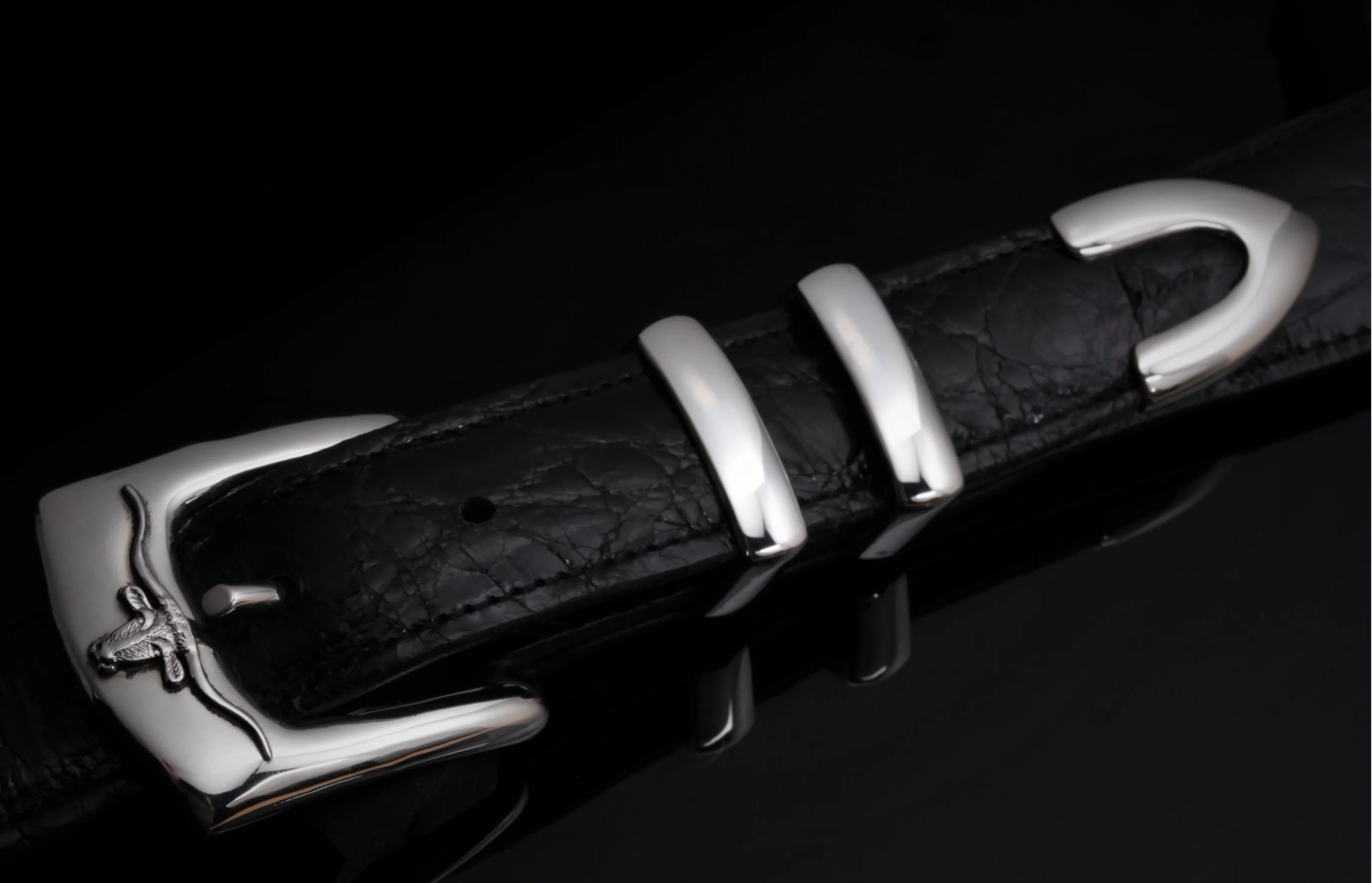 Comstock Heritage Polished Longhorn Buckle Set - Image 2
