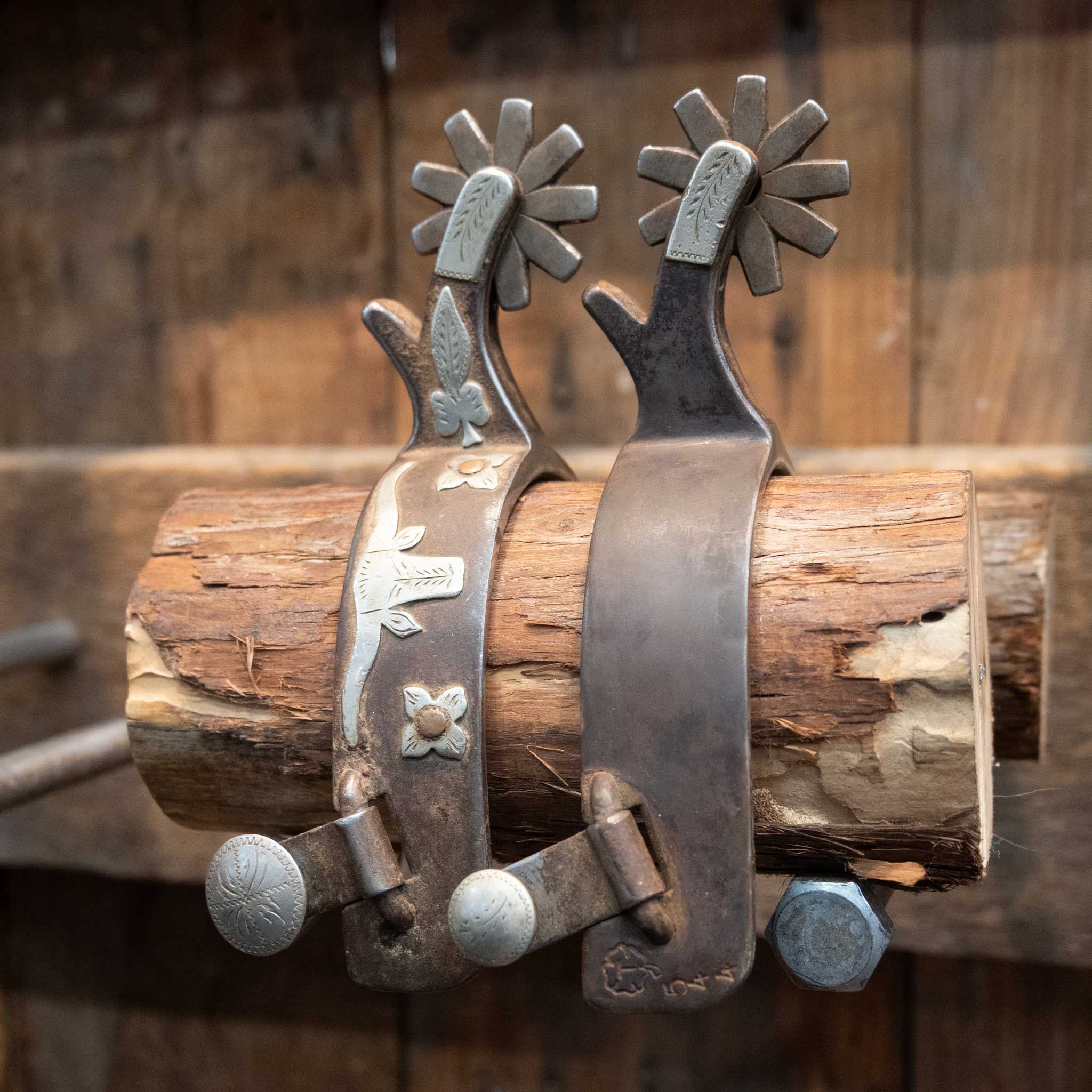 Ron Tollison's Mounted Longhorn Spurs #544 - Image 2