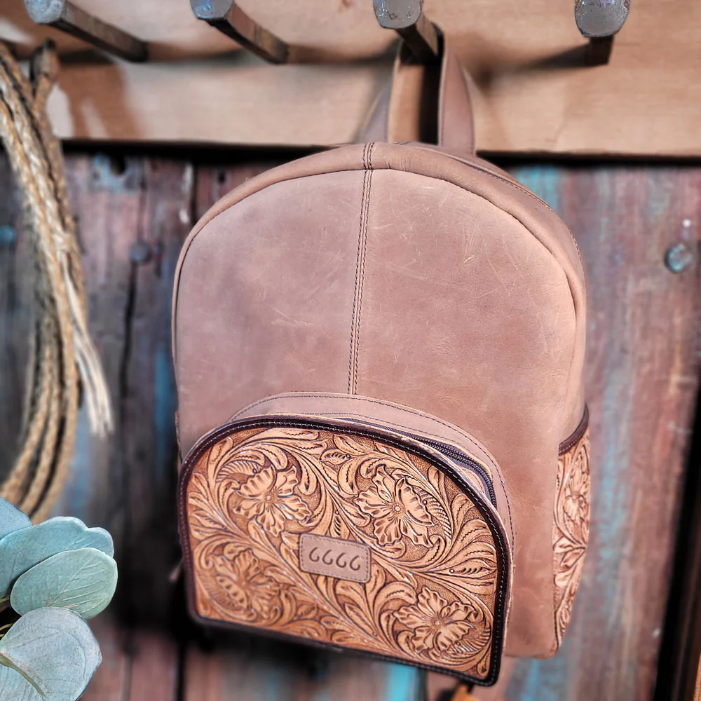 6666 Collection Tooled Leather Backpack - Image 3