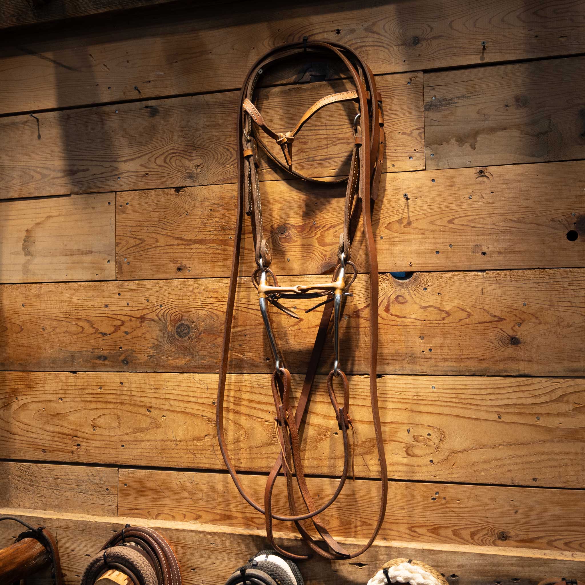 Long Shanked Copper Snaffle Bridle Rig - Image 2