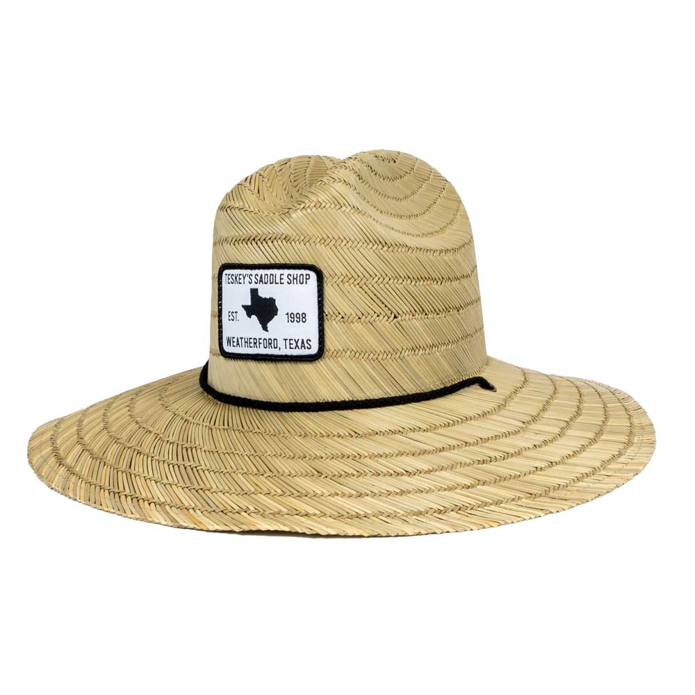 Teskey's 98 Saddle Shop Patch Straw Hat - Natural Straw