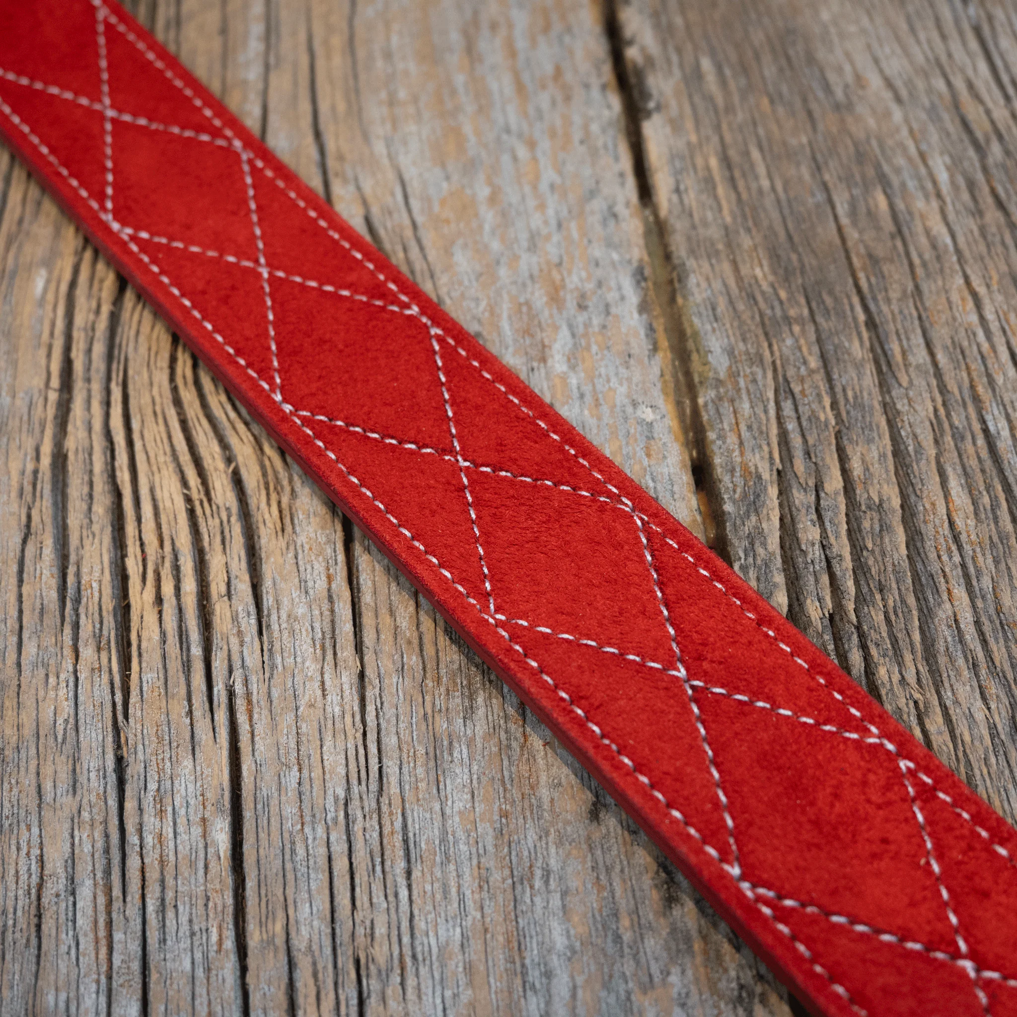Adam Lahey Red Belt w/ Diamond Stitching - Image 2