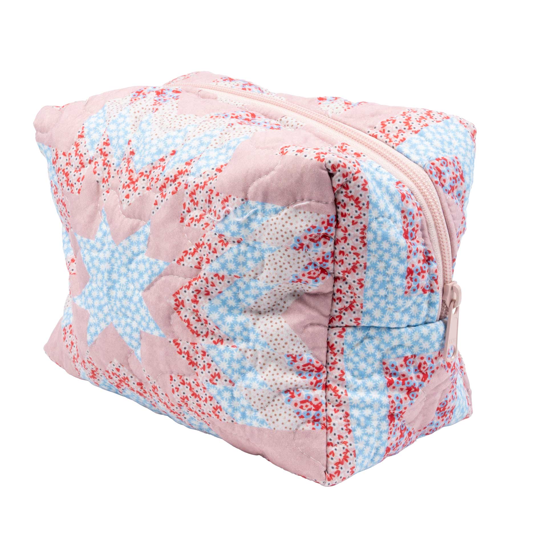 Adeline Patchwork Rose Large Makeup Bag - Image 2