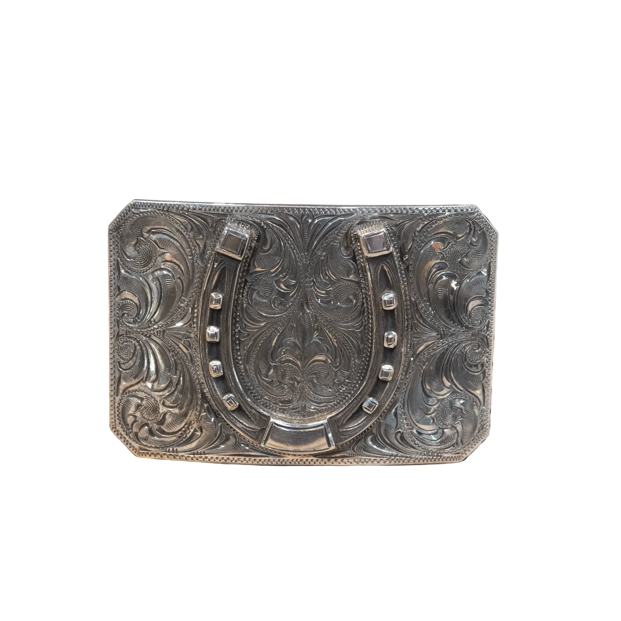 1980's - 90's Ahmad Khan Hollywood Calif. Horse Shoe Belt Buckle - Image 2