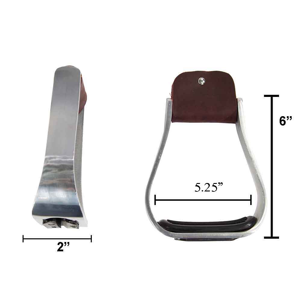 Teskey's Aluminum 2" Bell Stirrups with Rubber Tread