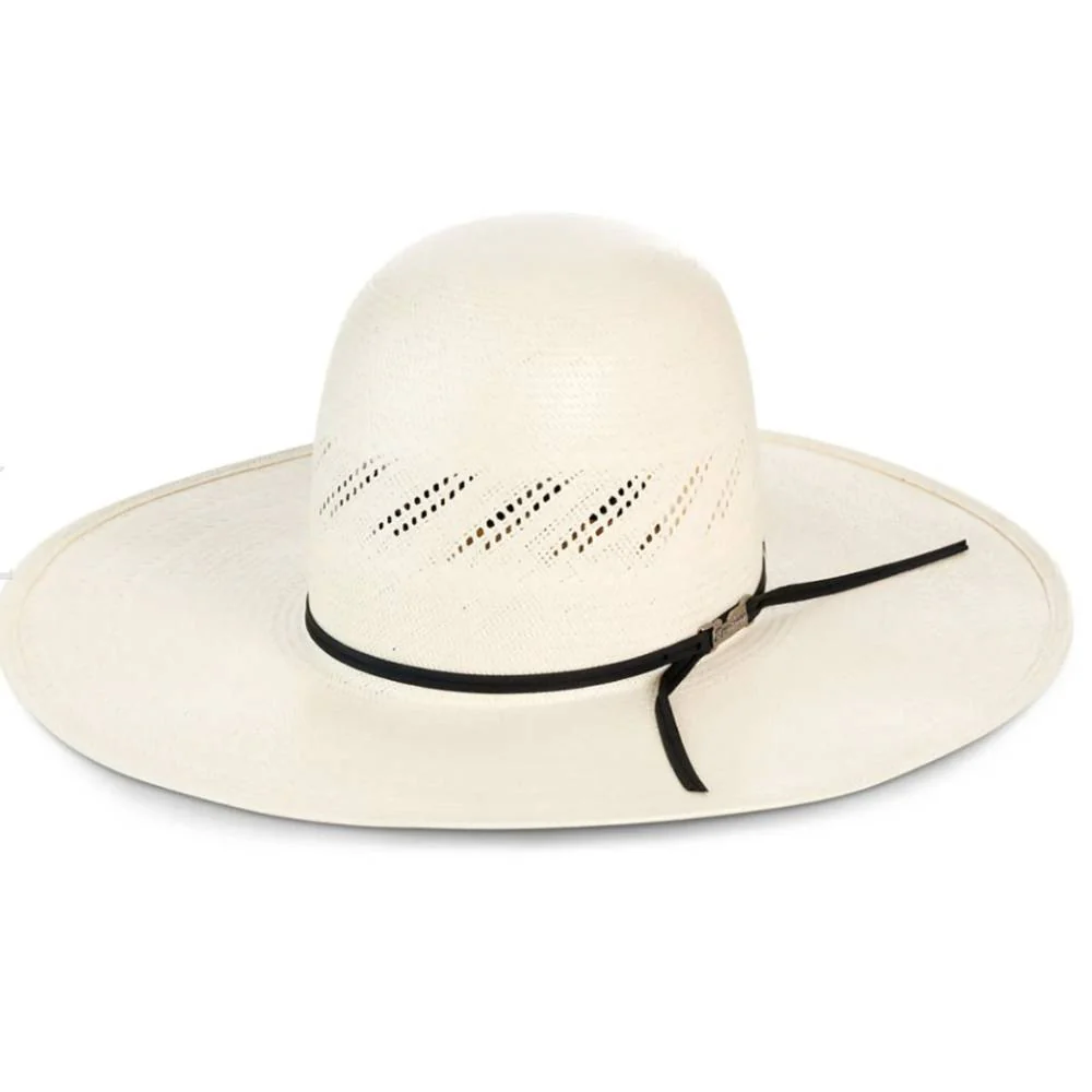 American Fancy Vent 4-1/4" Straw Open Crown Hat