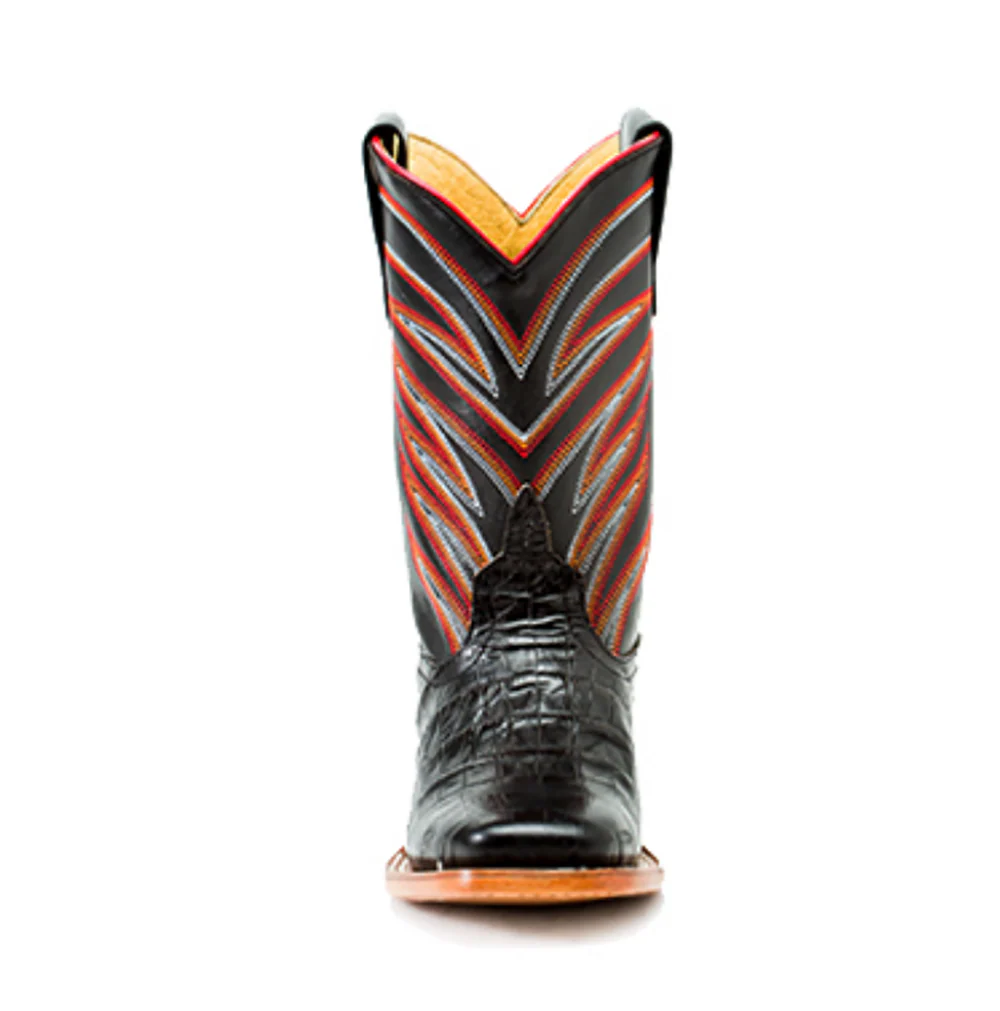 Anderson Bean Kids' Black Caiman Belly Boot - Image 2