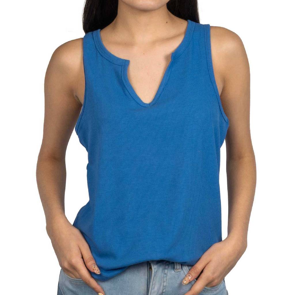 Flag & Anthem Women's Anna Notch Front Medium Blue Tank