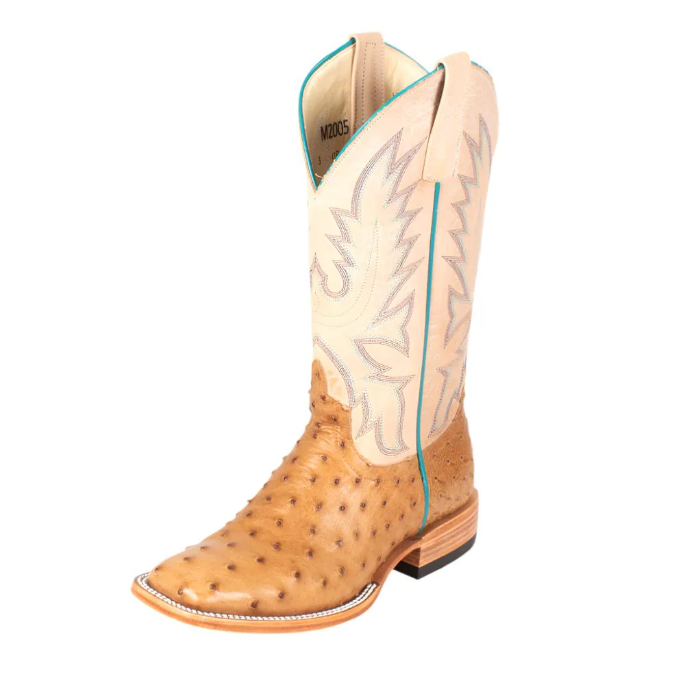 Macie Bean Antique Saddle Full Quill Ostrich Boot