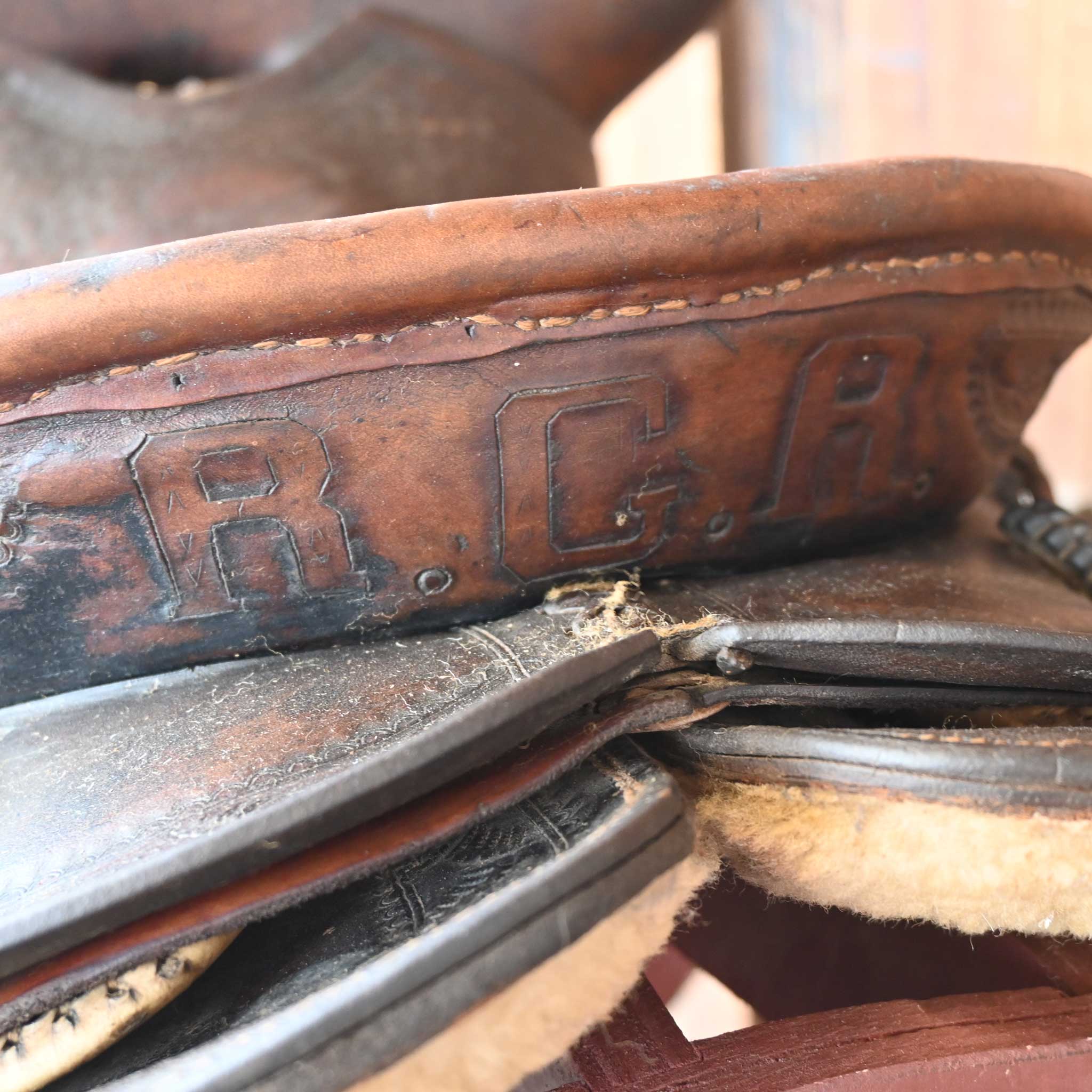 Antique Big Shell Cowboy Saddle - Image 6