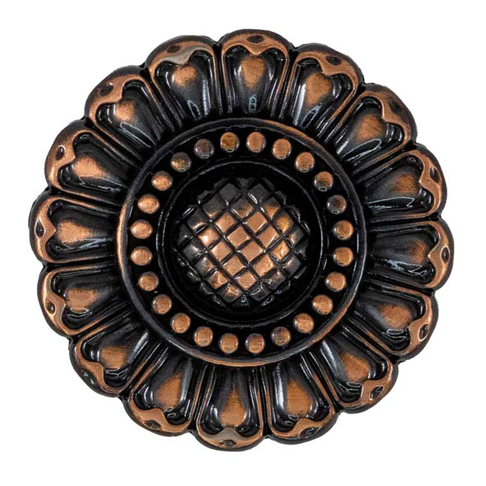 Antique Copper Sunflower Concho