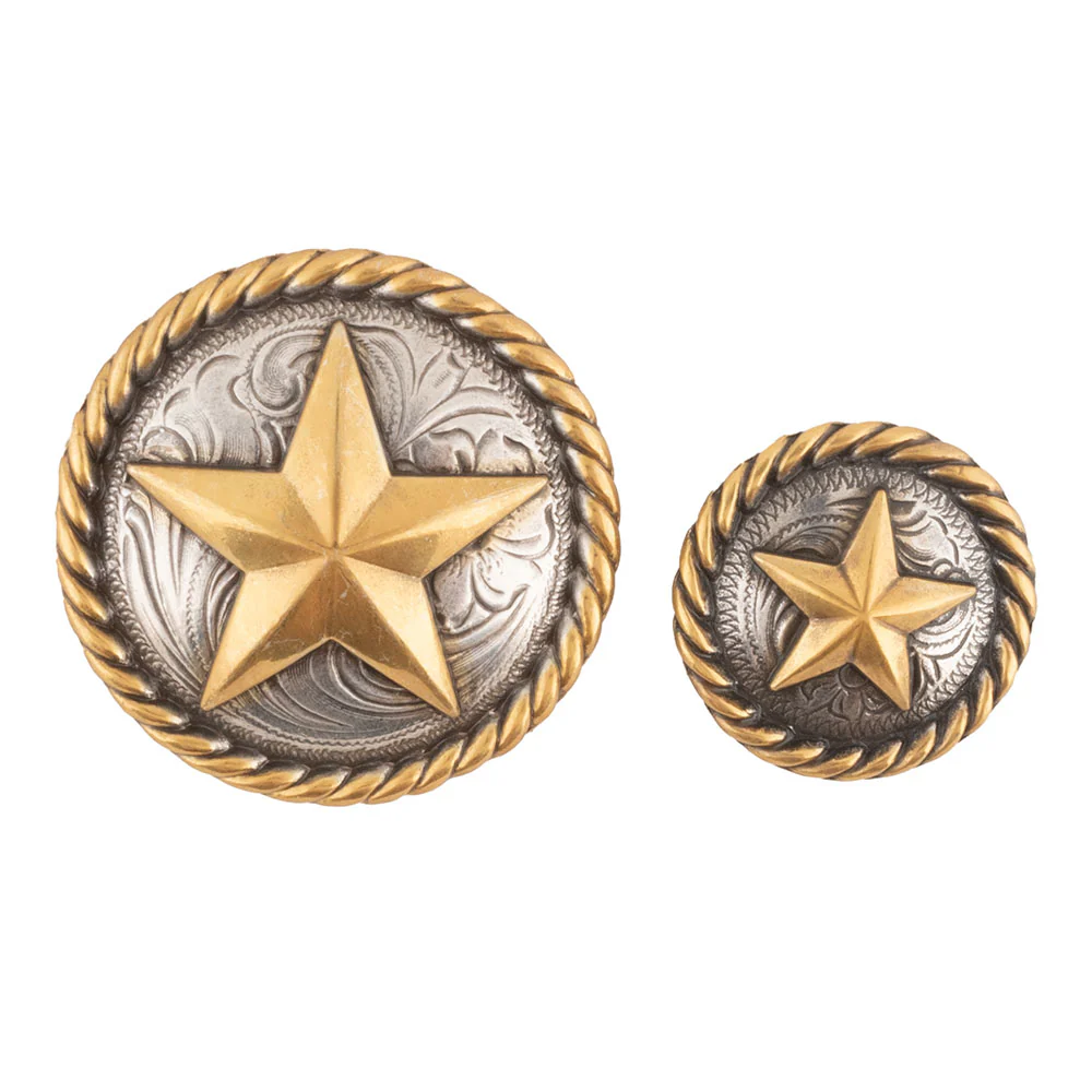 Antique Gold Star Concho - Image 2