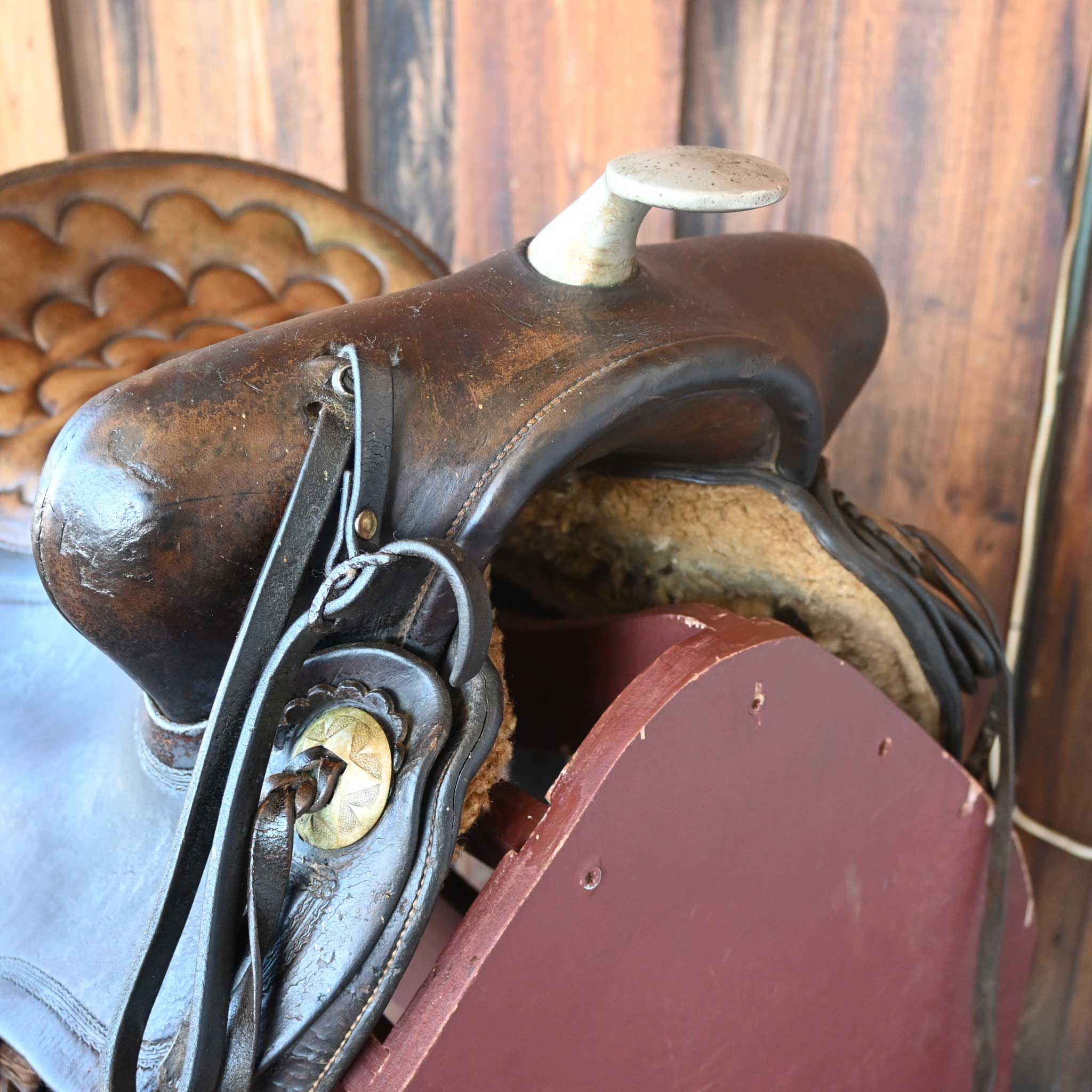 Antique Heiser Saddle - Image 2