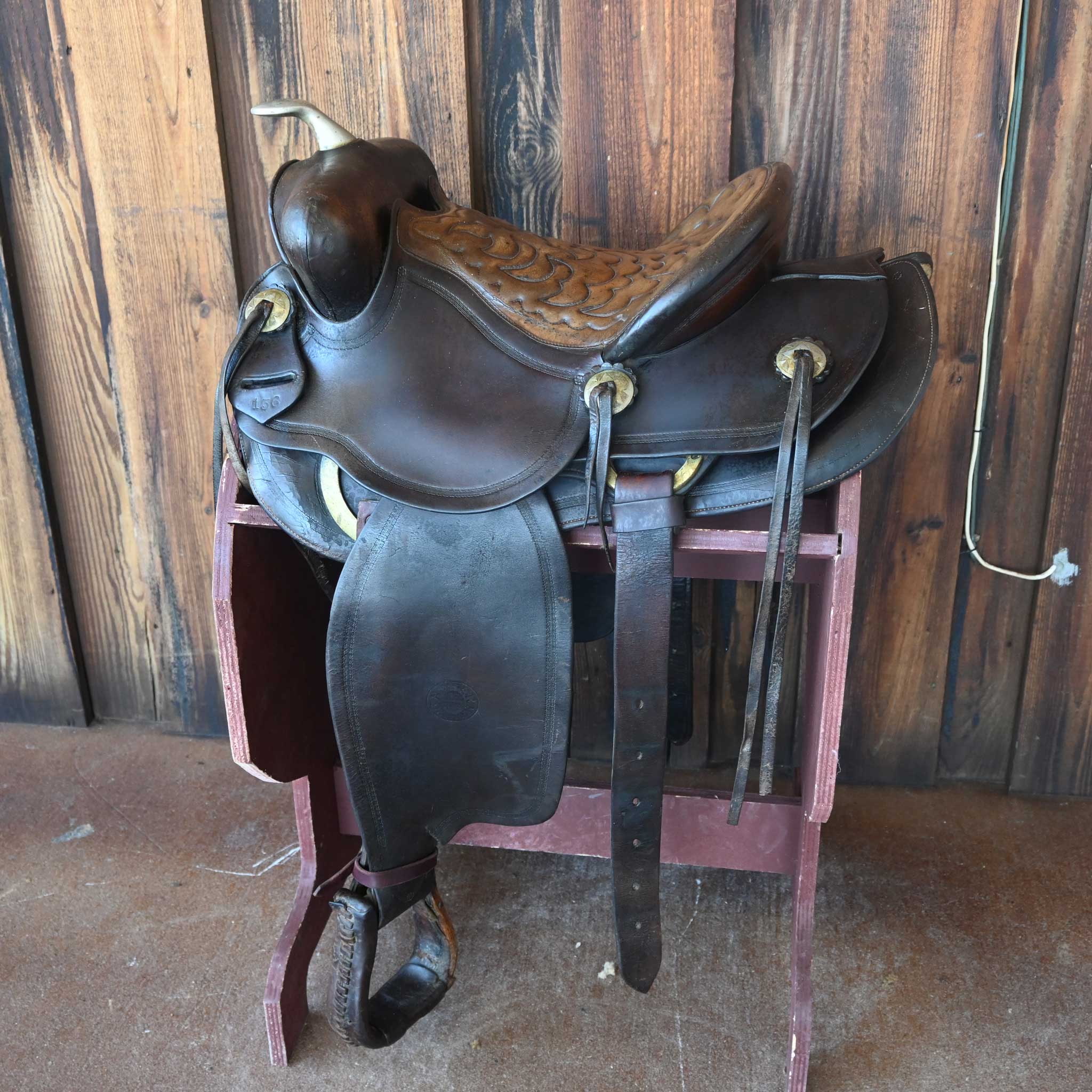 Antique Heiser Saddle - Image 8
