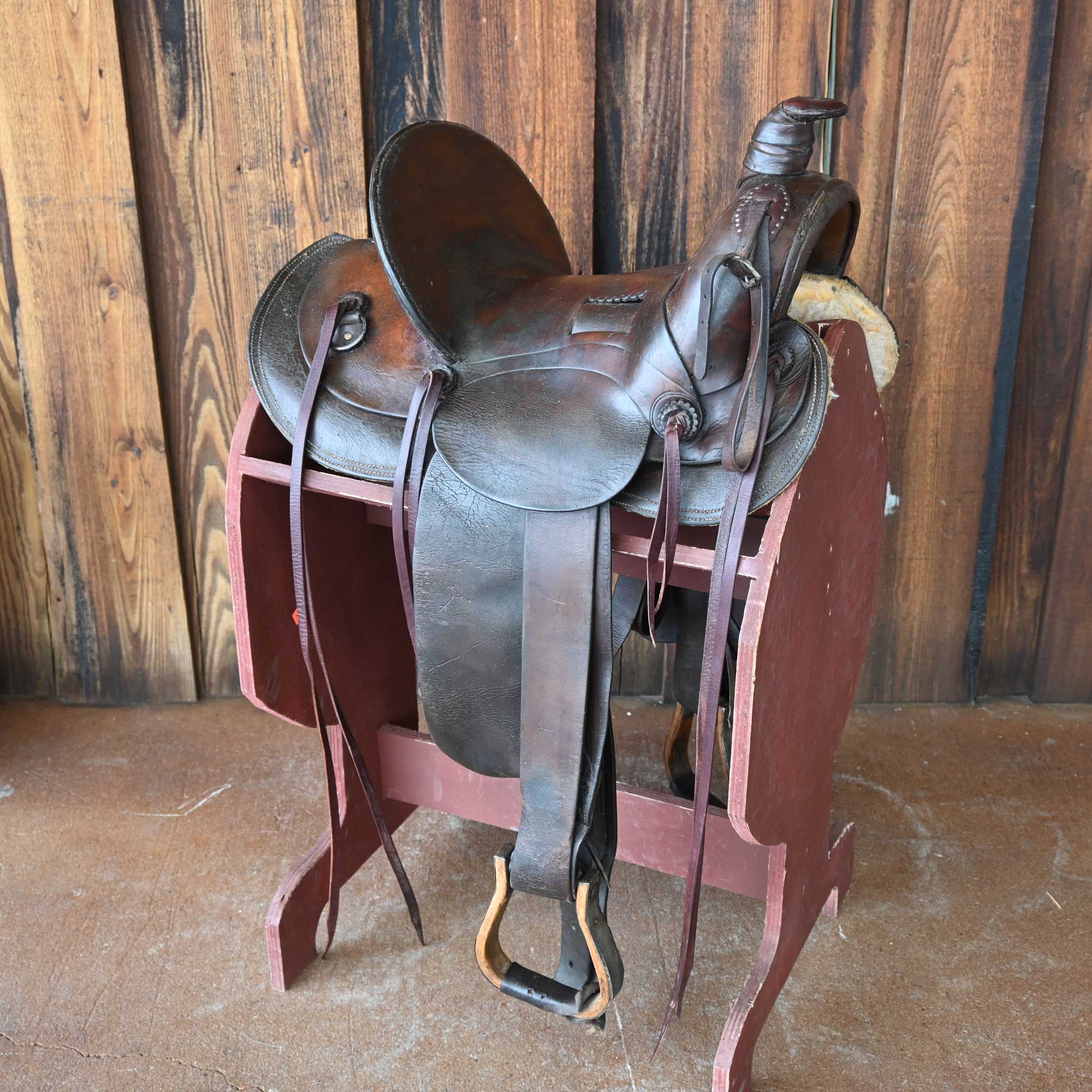 Antique S.B Coulter Highback Cowboy Saddle