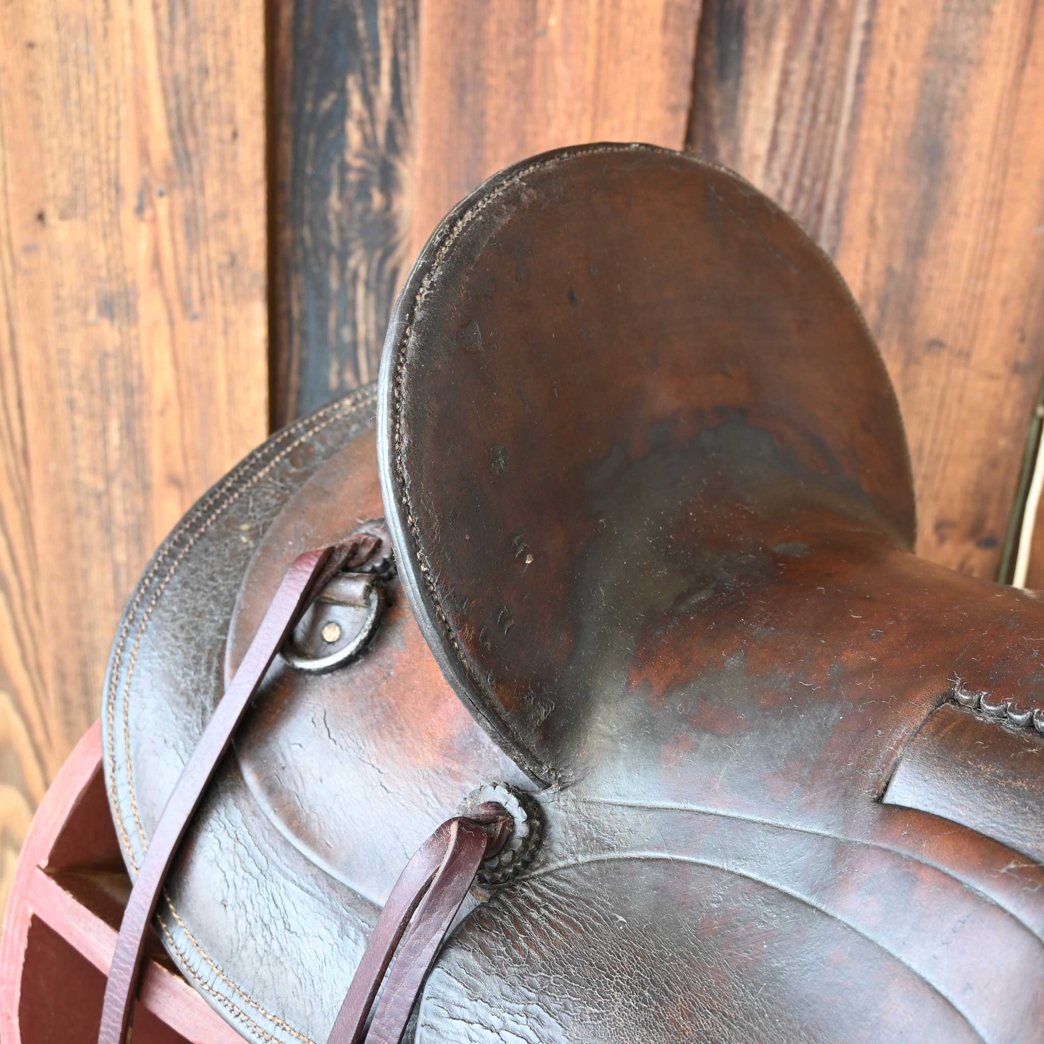 Antique S.B Coulter Highback Cowboy Saddle - Image 3