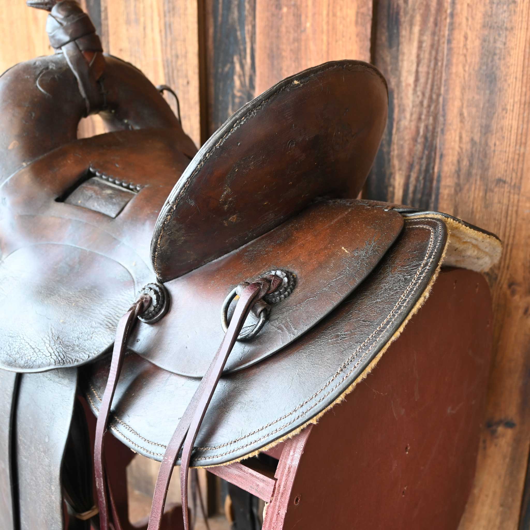 Antique S.B Coulter Highback Cowboy Saddle - Image 4