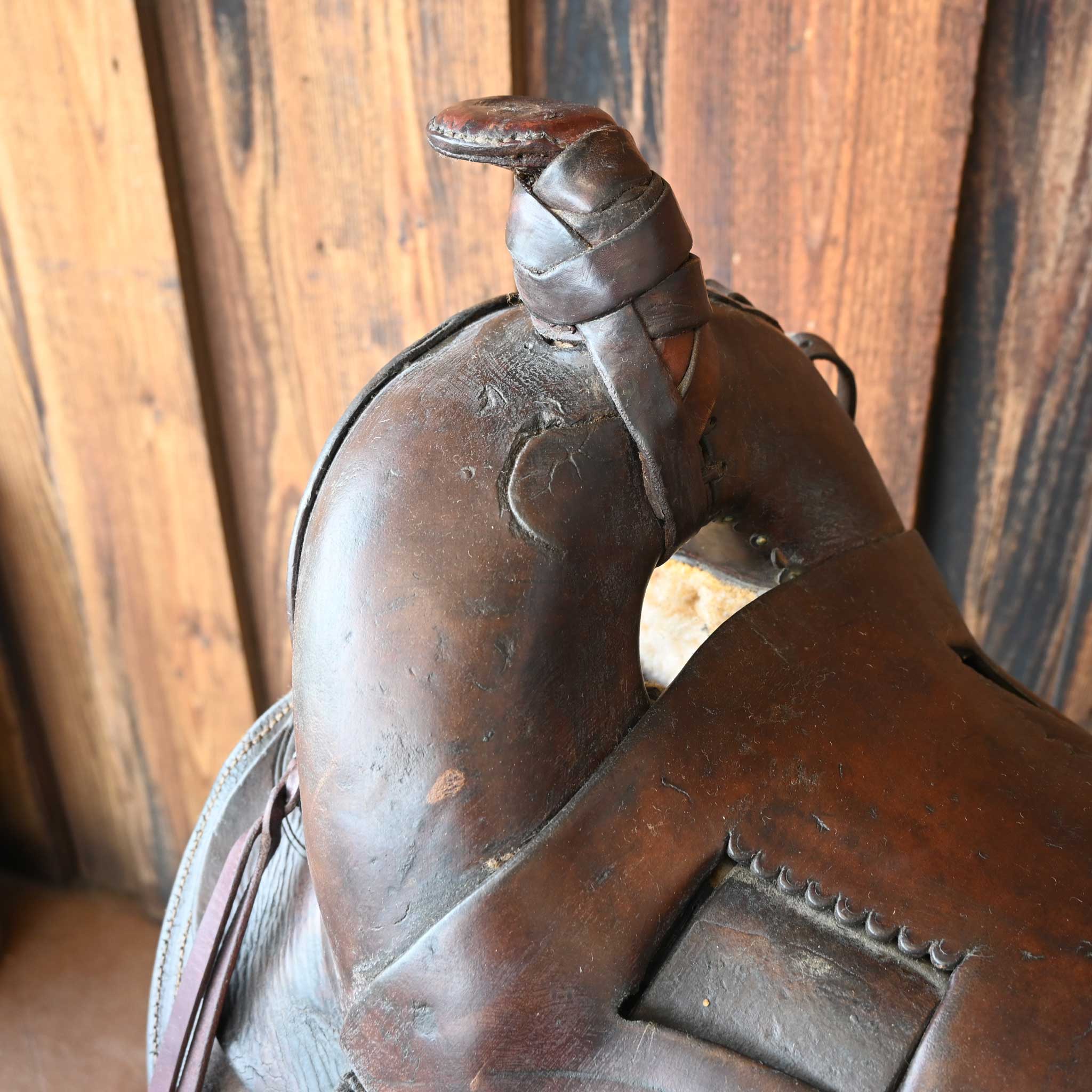 Antique S.B Coulter Highback Cowboy Saddle - Image 5