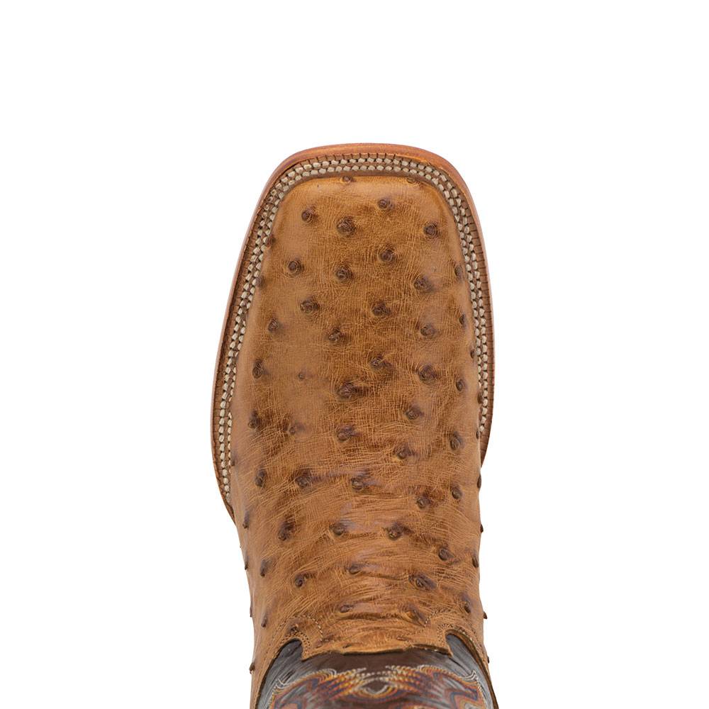 R. Watson Men's Antique Saddle Full Quill Ostrich Square Toe Boot - Image 2