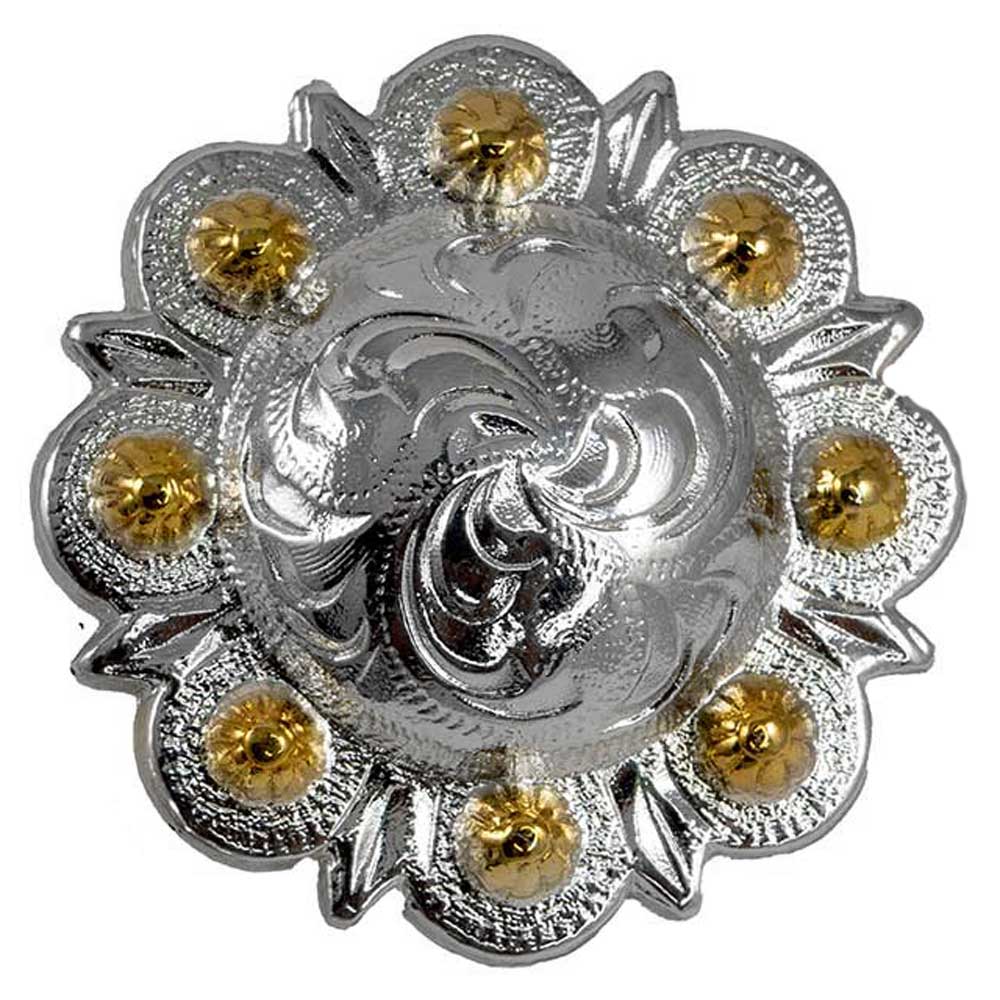 Silver Berry Concho w/Gold Dots