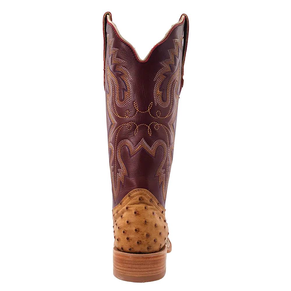 R. Watson Antique Bruciato Full Quill Ostrich Square Toe Boot - Image 3