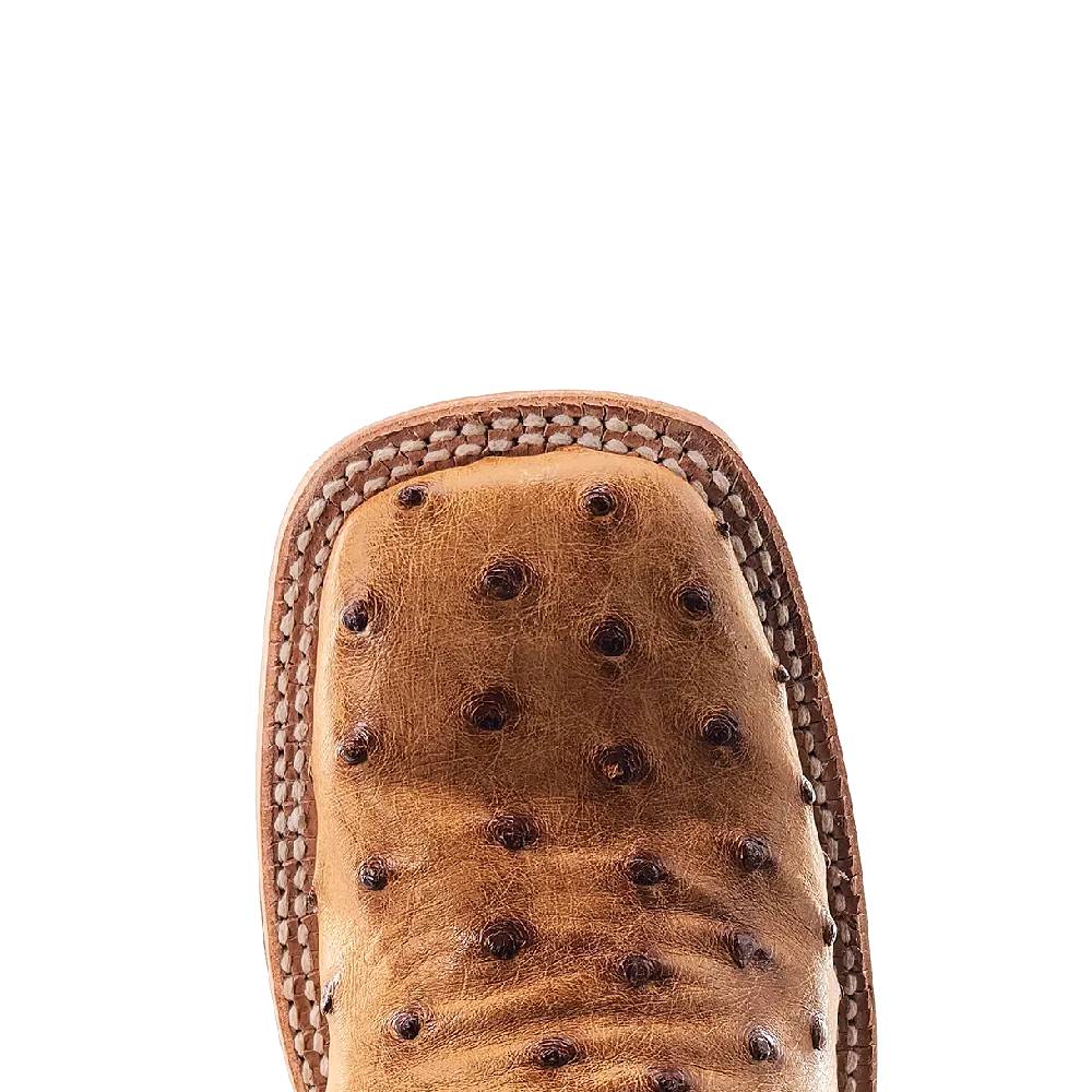 R. Watson Antique Bruciato Full Quill Ostrich Square Toe Boot - Image 4
