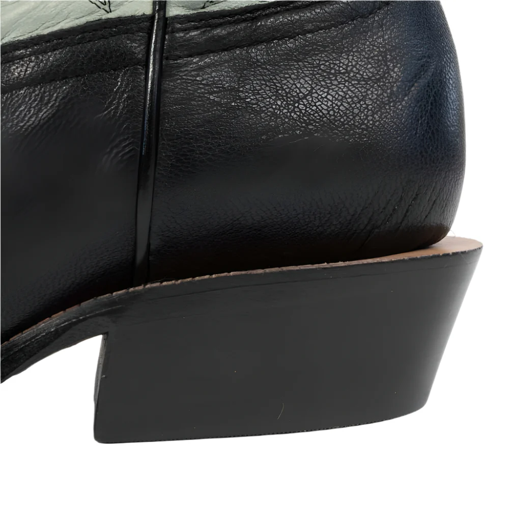 RW Ranch Women's Aqua Goatskin Western Cutter Toe Boot - Image 4