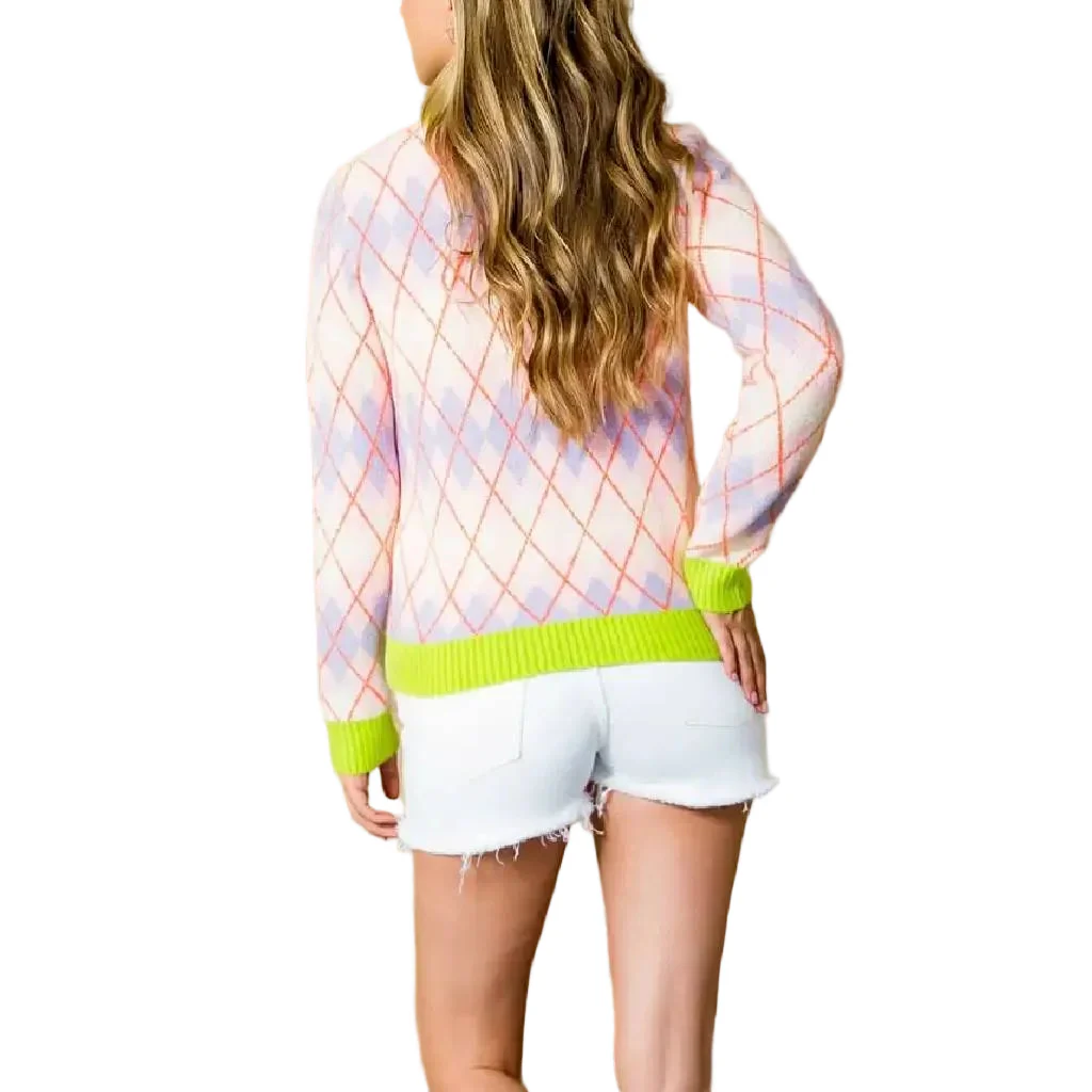 Argyle Button Down Cardigan - Image 2