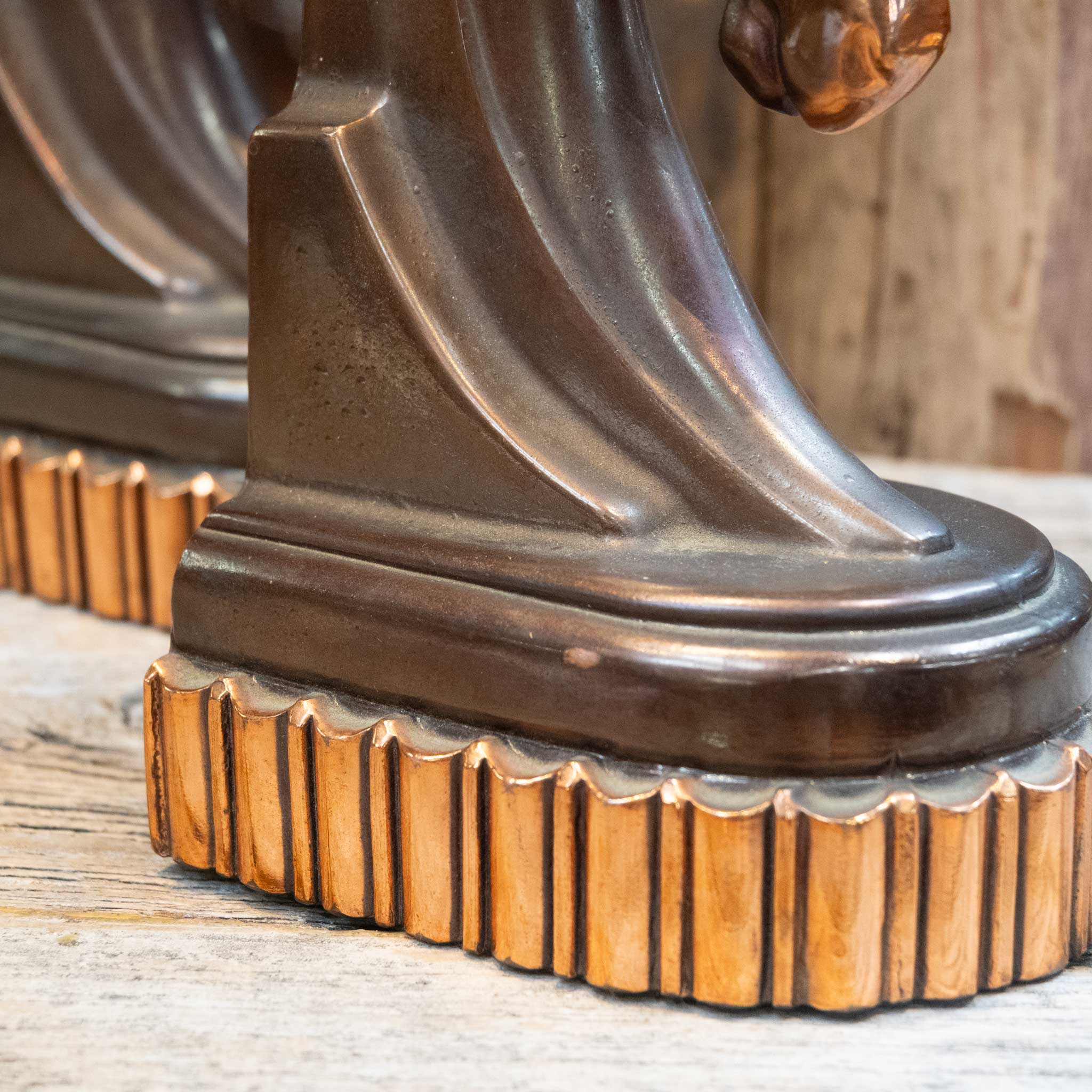 Art Deco Copper Horse Head Bookends - Image 2