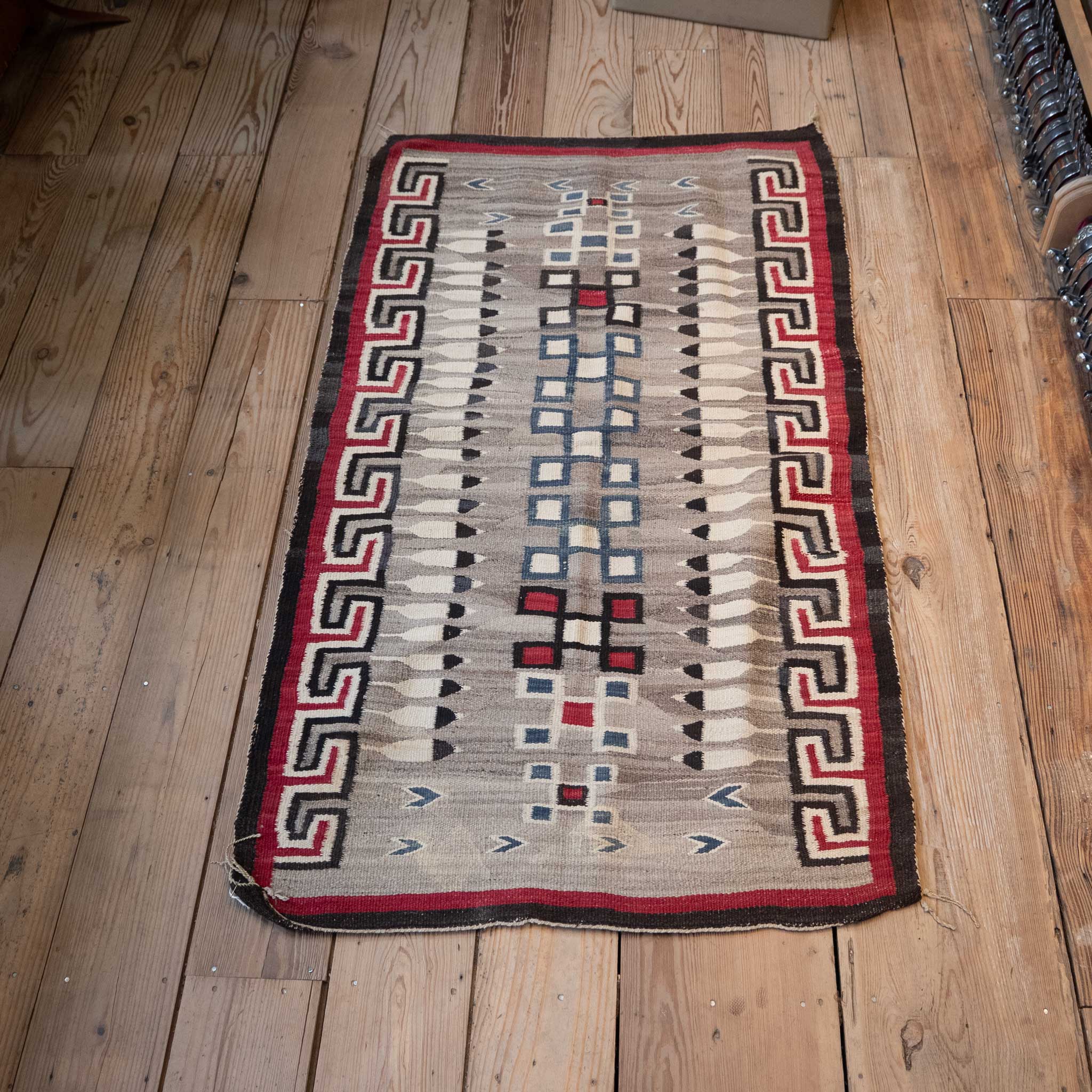 Authentic Navajo Rug with Feathers - Image 3