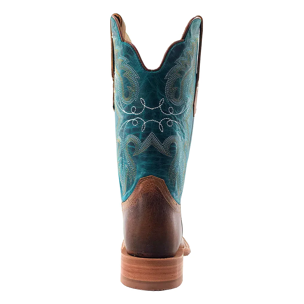 R. Watson Women's Honey Cowhide Square Toe Boots - Image 3