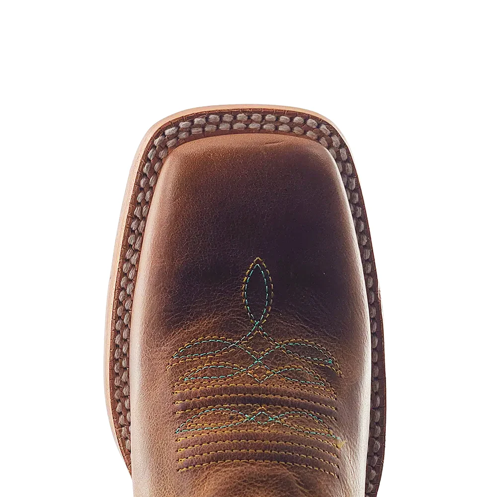 R. Watson Women's Honey Cowhide Square Toe Boots - Image 6