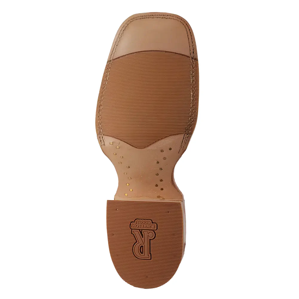 R. Watson Women's Honey Cowhide Square Toe Boots - Image 7