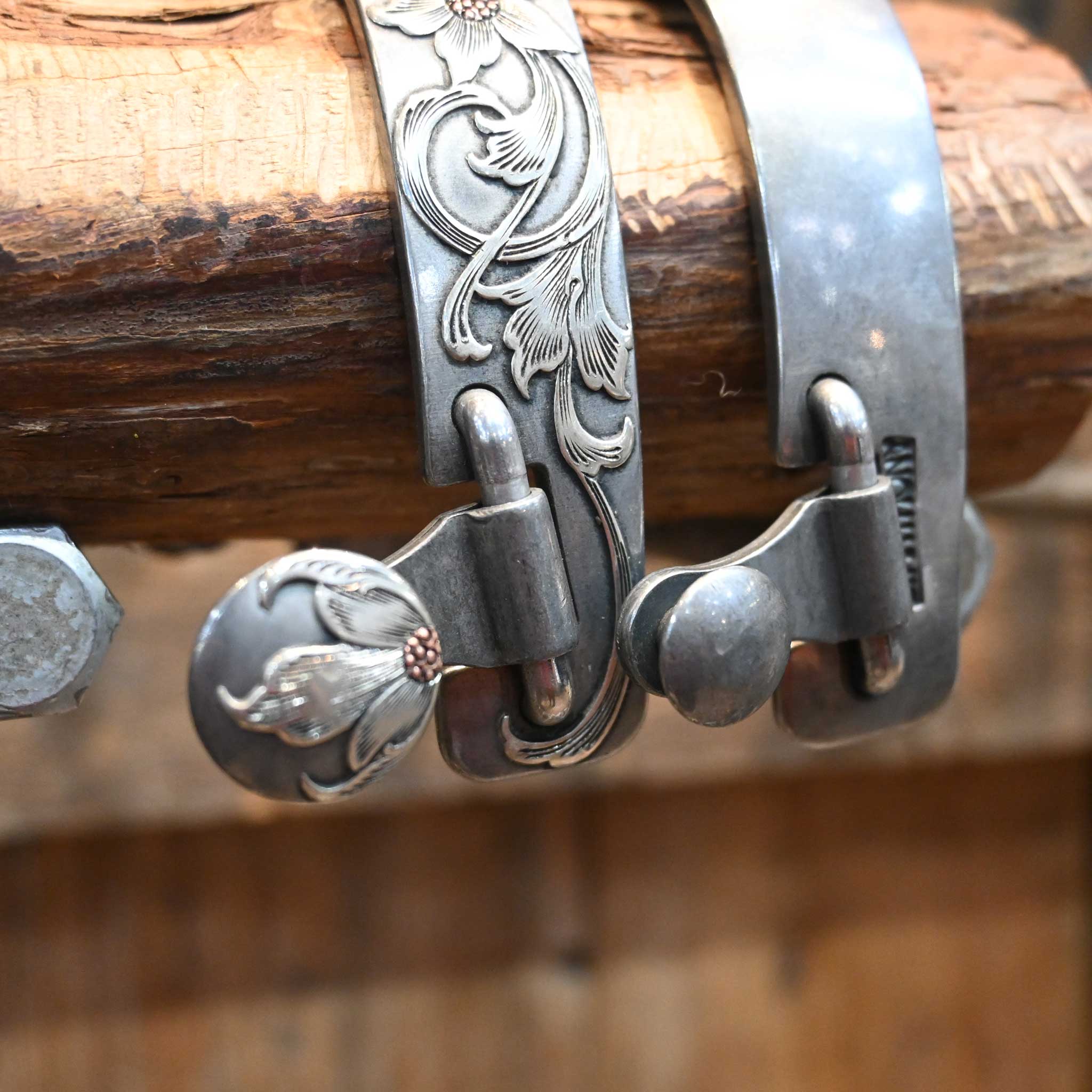 B. Anthony Silver Mounted 9pt. Spurs - Image 3