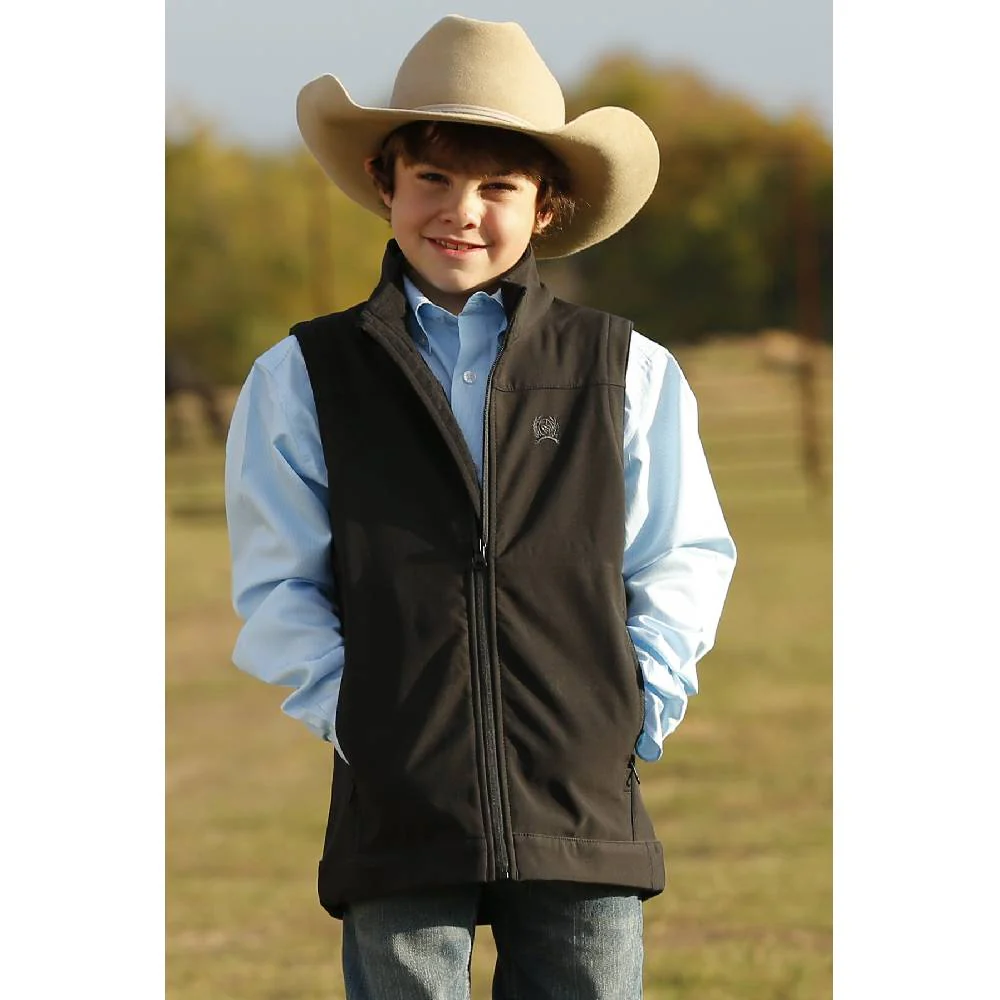 Cinch Boy's Bonded Black Vest - Image 2
