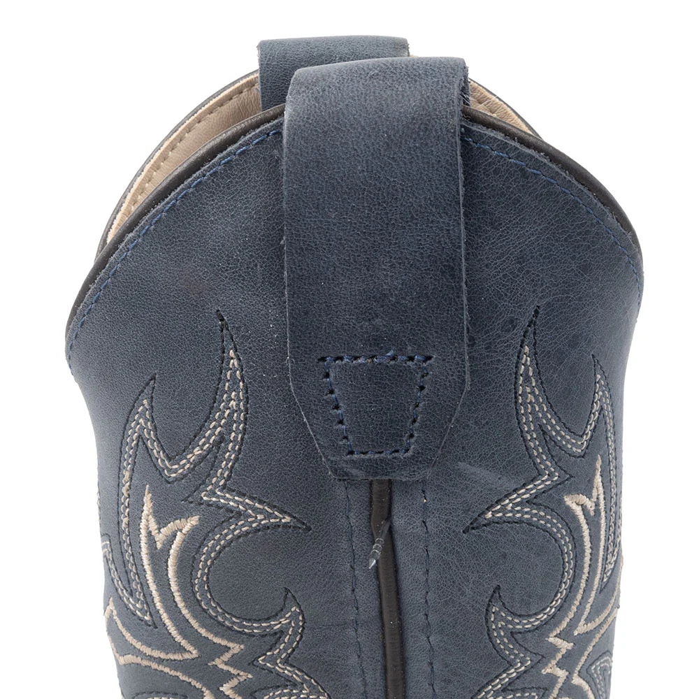 Old West Kid's Brown Bull Leather Boot - Image 4
