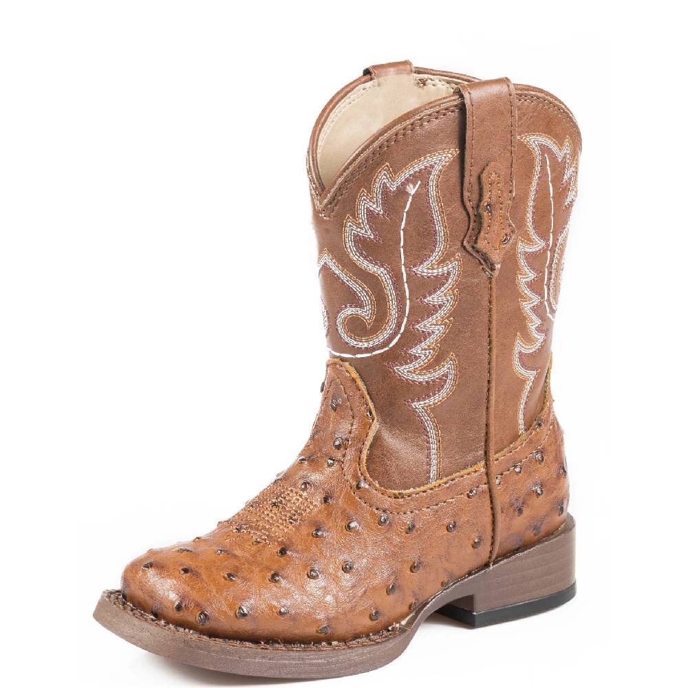 Roper Kid's Faux Ostrich Boot - Image 2
