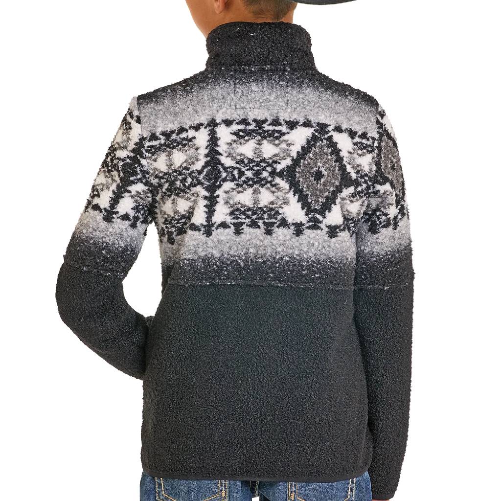 Panhandle Slim Boy's Fleece Aztec Border Pullover - FINAL SALE - Image 2