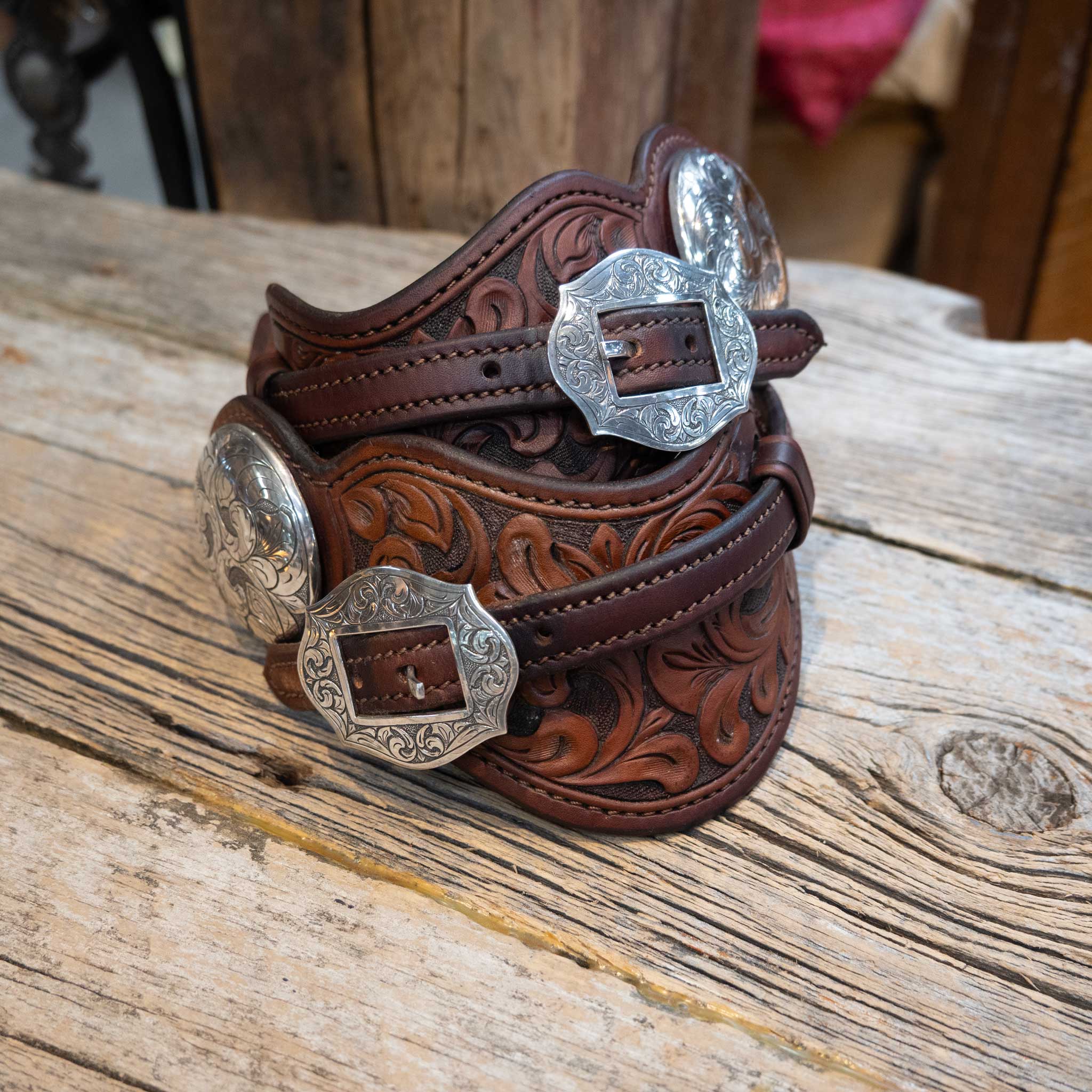 B. Heisman Tuscon Az. U.S.A. Sterling Silver Spur Straps