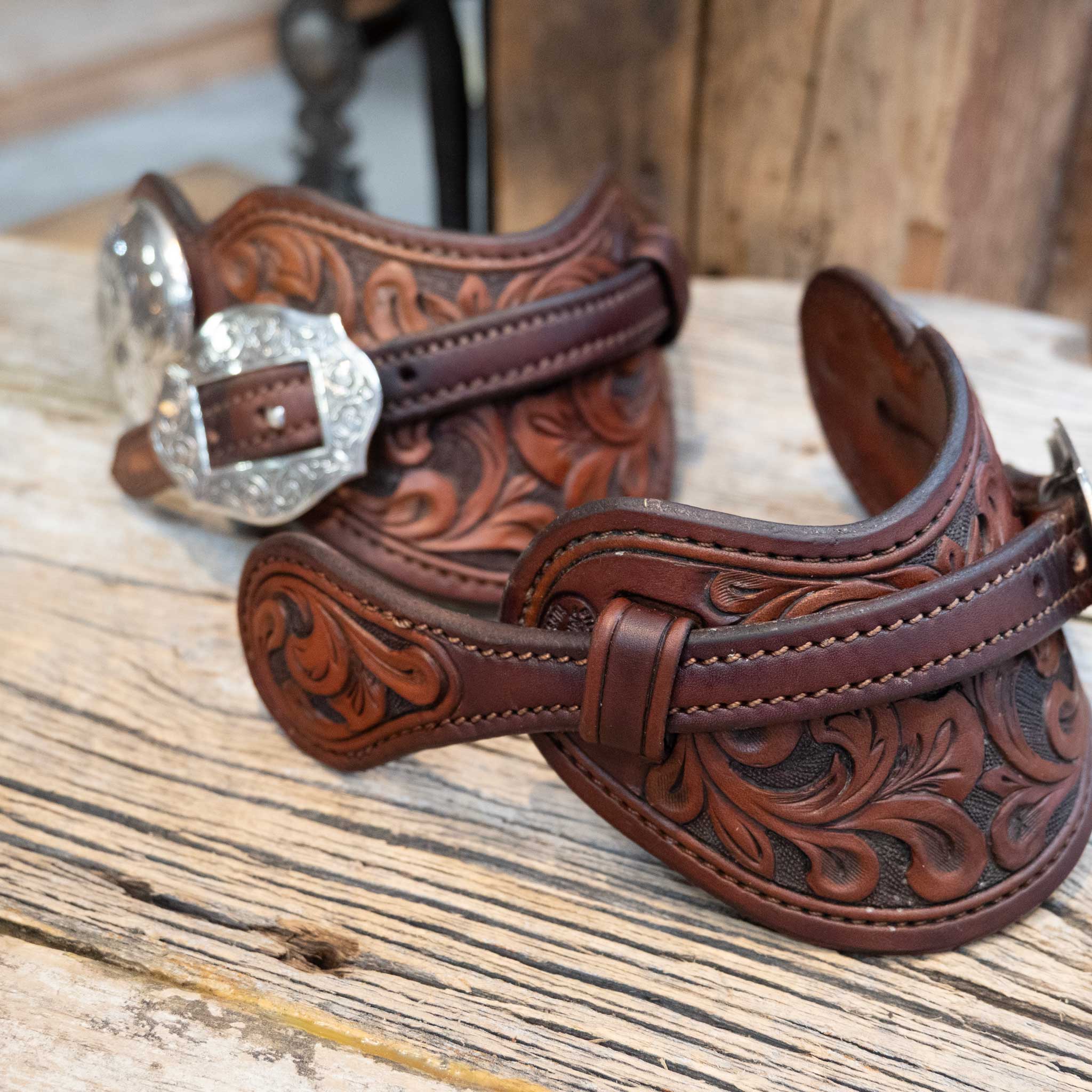 B. Heisman Tuscon Az. U.S.A. Sterling Silver Spur Straps - Image 4
