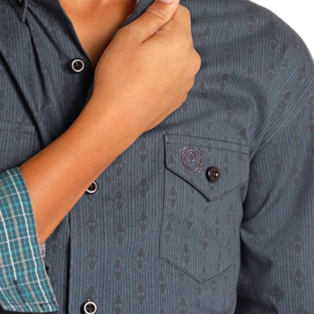 Panhandle Boy's Geo Button Shirt - Image 2