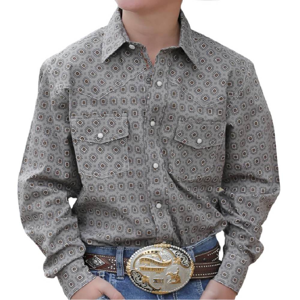 Cinch Boy's Medallion Print Shirt